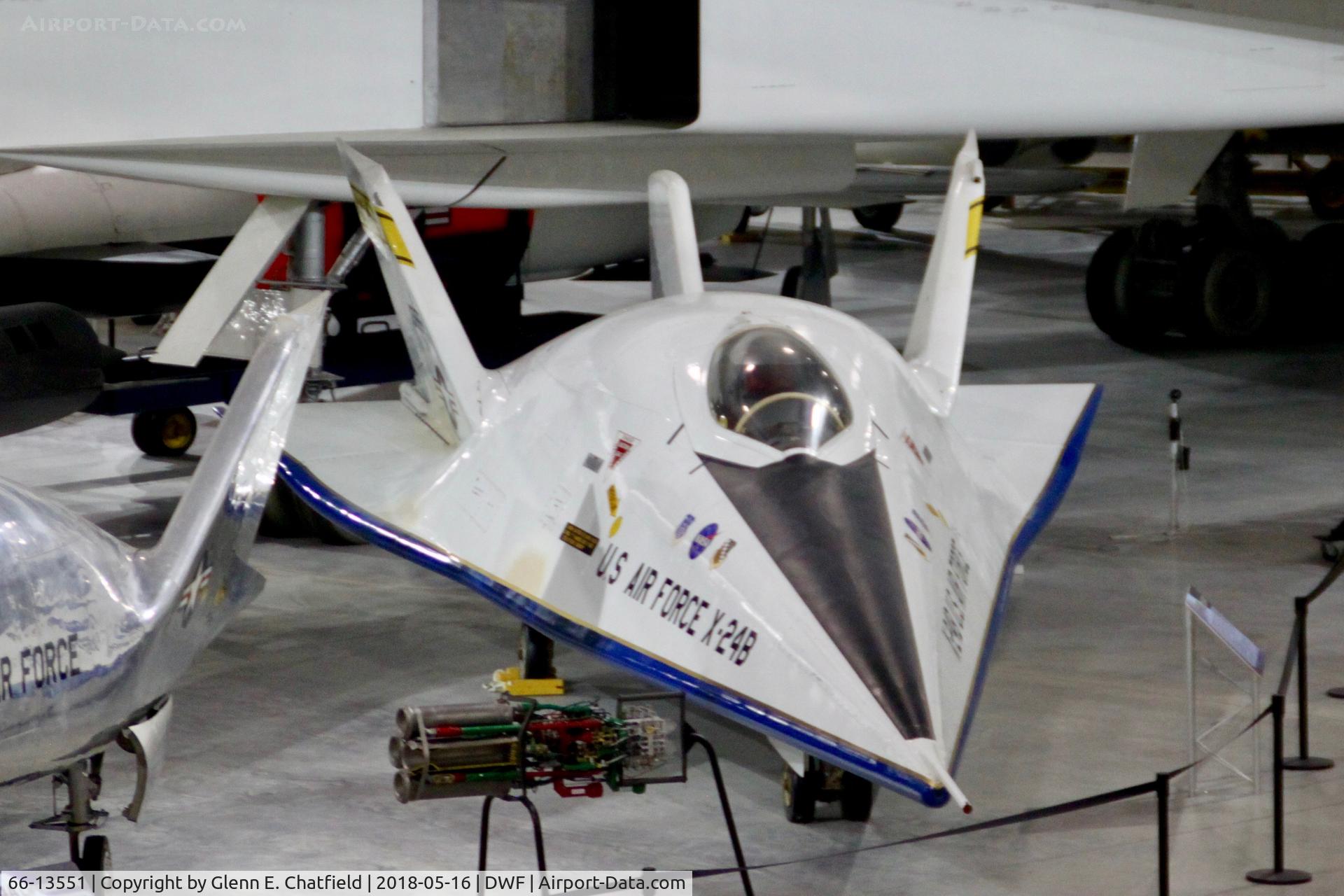 66-13551, 1972 Martin Marietta X-24B C/N Not found, Shot from the upper deck of the new building at the Air Force Museum