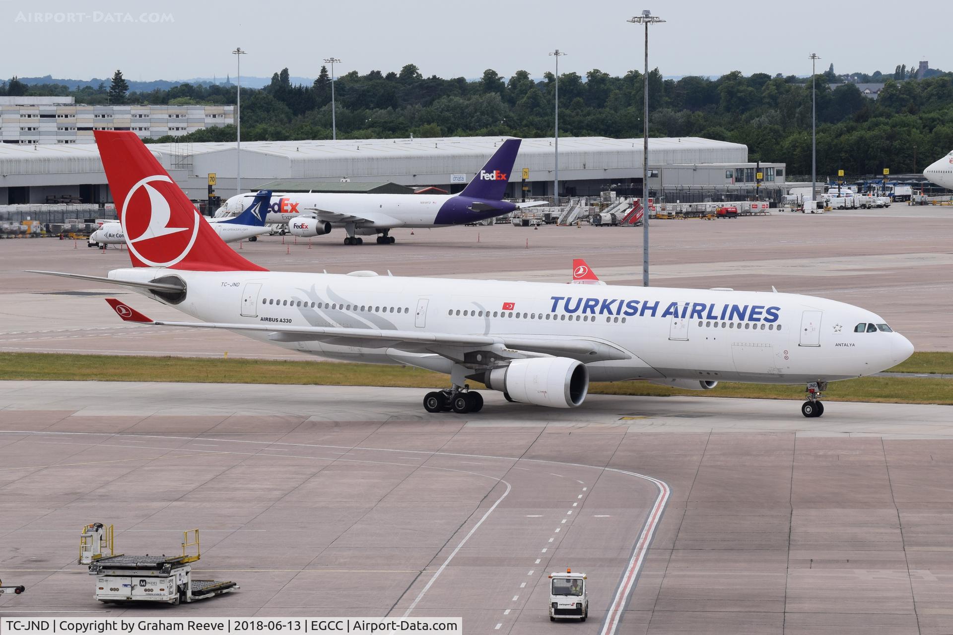 TC-JND, 2006 Airbus A330-203 C/N 754, Just landed at Manchester.