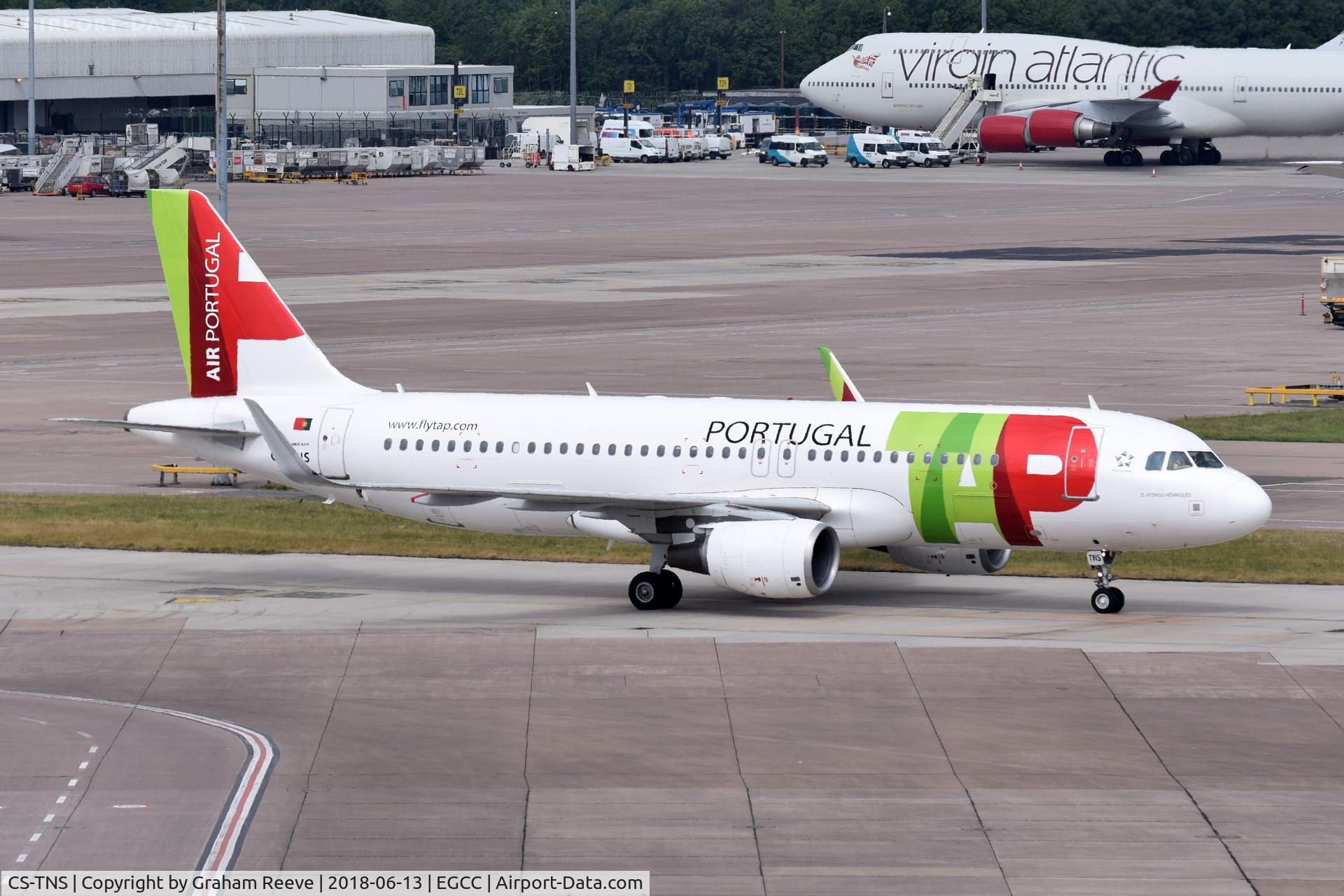 CS-TNS, 2009 Airbus A320-214 C/N 4021, Just landed at Manchester.