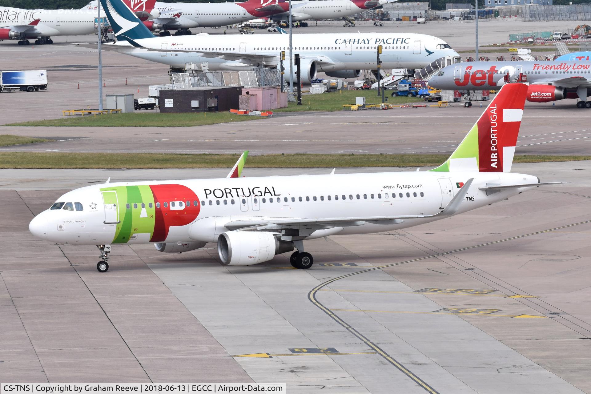 CS-TNS, 2009 Airbus A320-214 C/N 4021, Just landed at Manchester.