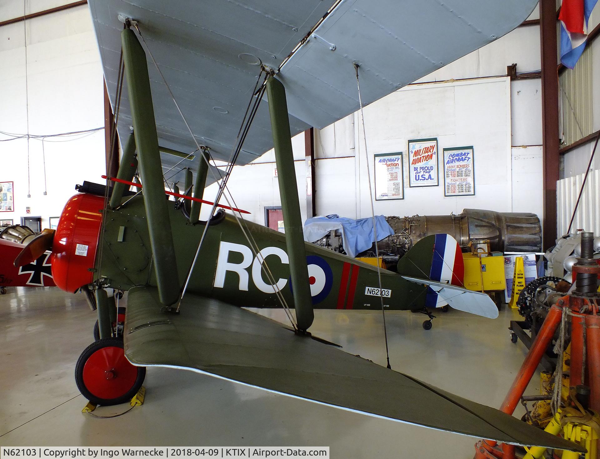 N62103, 1993 Sopwith F.1 Camel Replica C/N 001, Sopwith F.1 Camel Replica at the VAC Warbird Museum, Titusville FL
