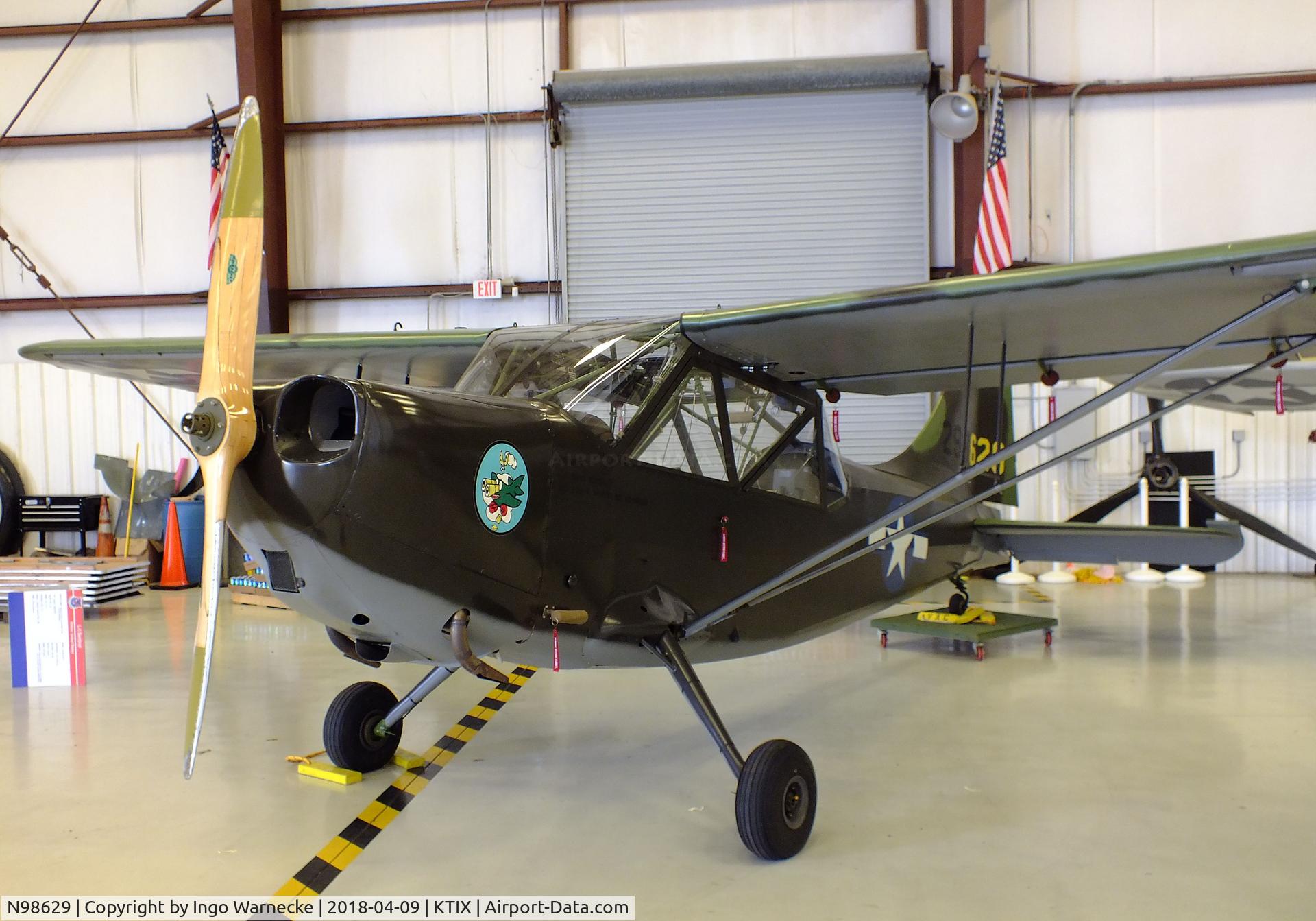 N98629, 1943 Stinson L-5 Sentinel C/N 78-870, Stinson L-5 Sentinel at Space Coast Regional Airport, Titusville (the day after Space Coast Warbird AirShow 2018)