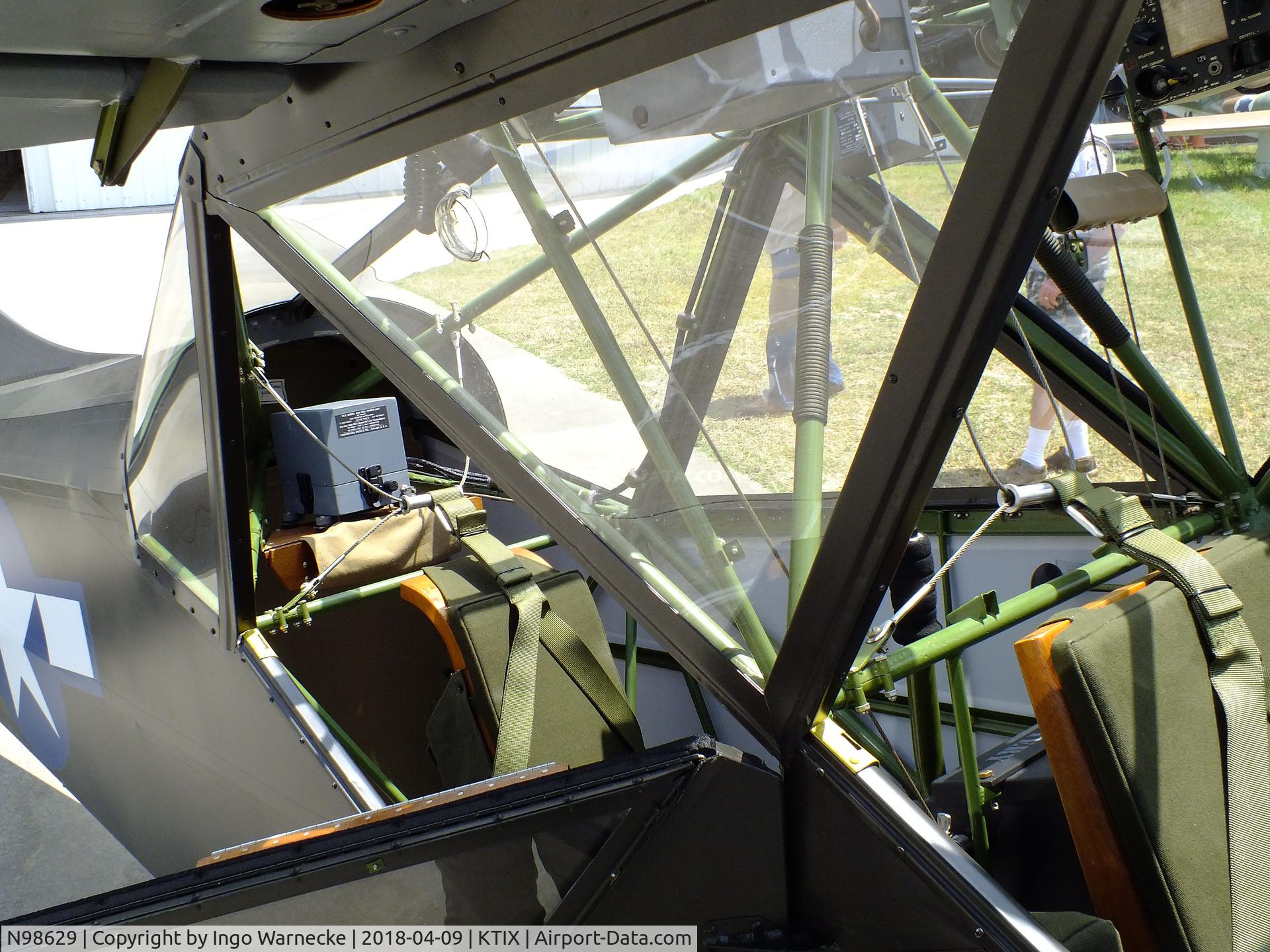 N98629, 1943 Stinson L-5 Sentinel C/N 78-870, Stinson L-5 Sentinel at Space Coast Regional Airport, Titusville (the day after Space Coast Warbird AirShow 2018)  #i