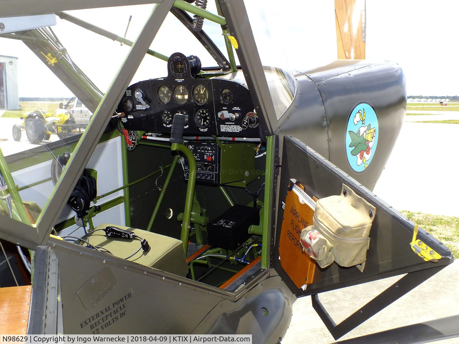 N98629, 1943 Stinson L-5 Sentinel C/N 78-870, Stinson L-5 Sentinel at Space Coast Regional Airport, Titusville (the day after Space Coast Warbird AirShow 2018)  #c