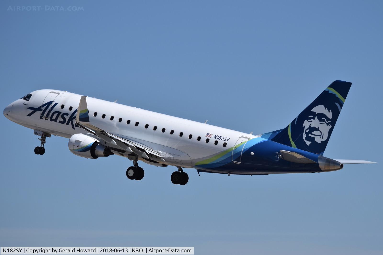N182SY, 2016 Embraer 175LR (ERJ-170-200LR) C/N 17000579, Departing RWY 28L.