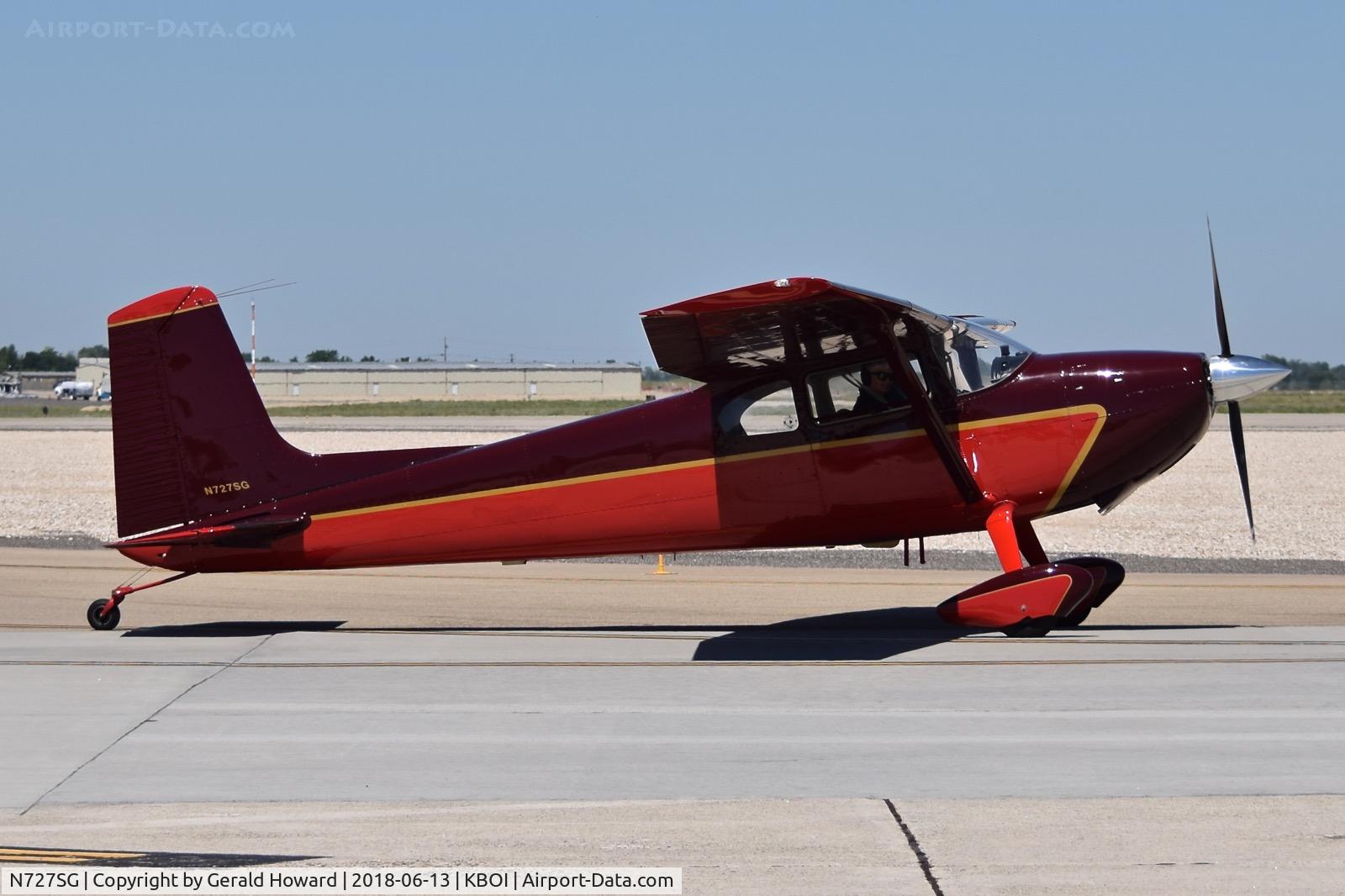 N727SG, 1953 Cessna 180 C/N 30405, Taxiing from the south GA rap.