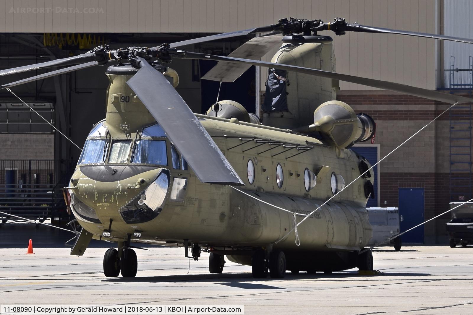 11-08090, 2011 Boeing CH-47F Chinook C/N M8090, Parked on the Idaho ANG ramp.  Washington Army National Guard.