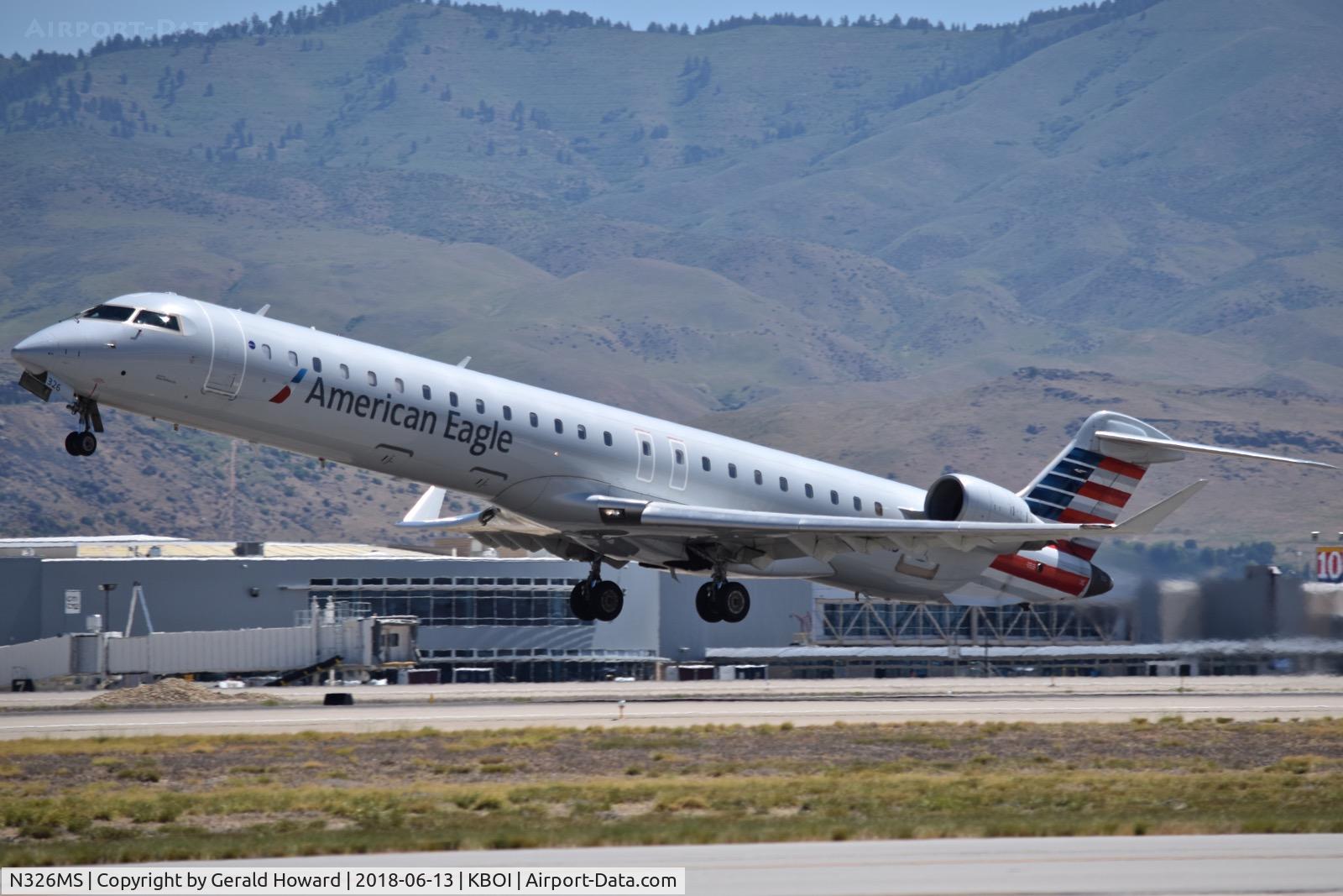 N326MS, 2008 Bombardier CRJ-900ER NG (CL-600-2D24) C/N 15124, Starting climb out from RWY 28L.