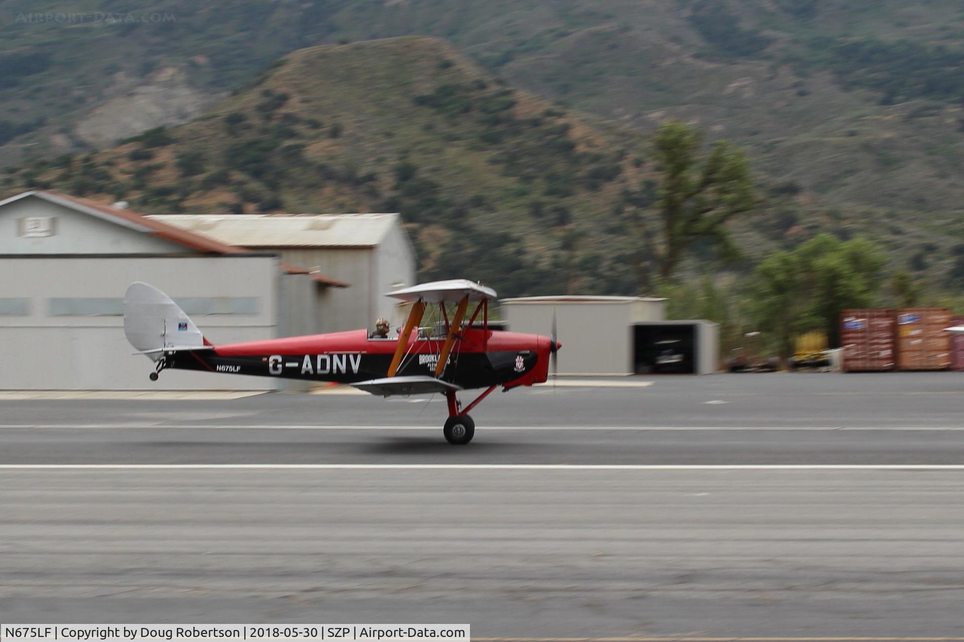 N675LF, 1944 De Havilland DH-82A Tiger Moth II C/N 86572, 1944 De Havilland DH-82A TIGER MOTH II, takeoff roll Rwy 22