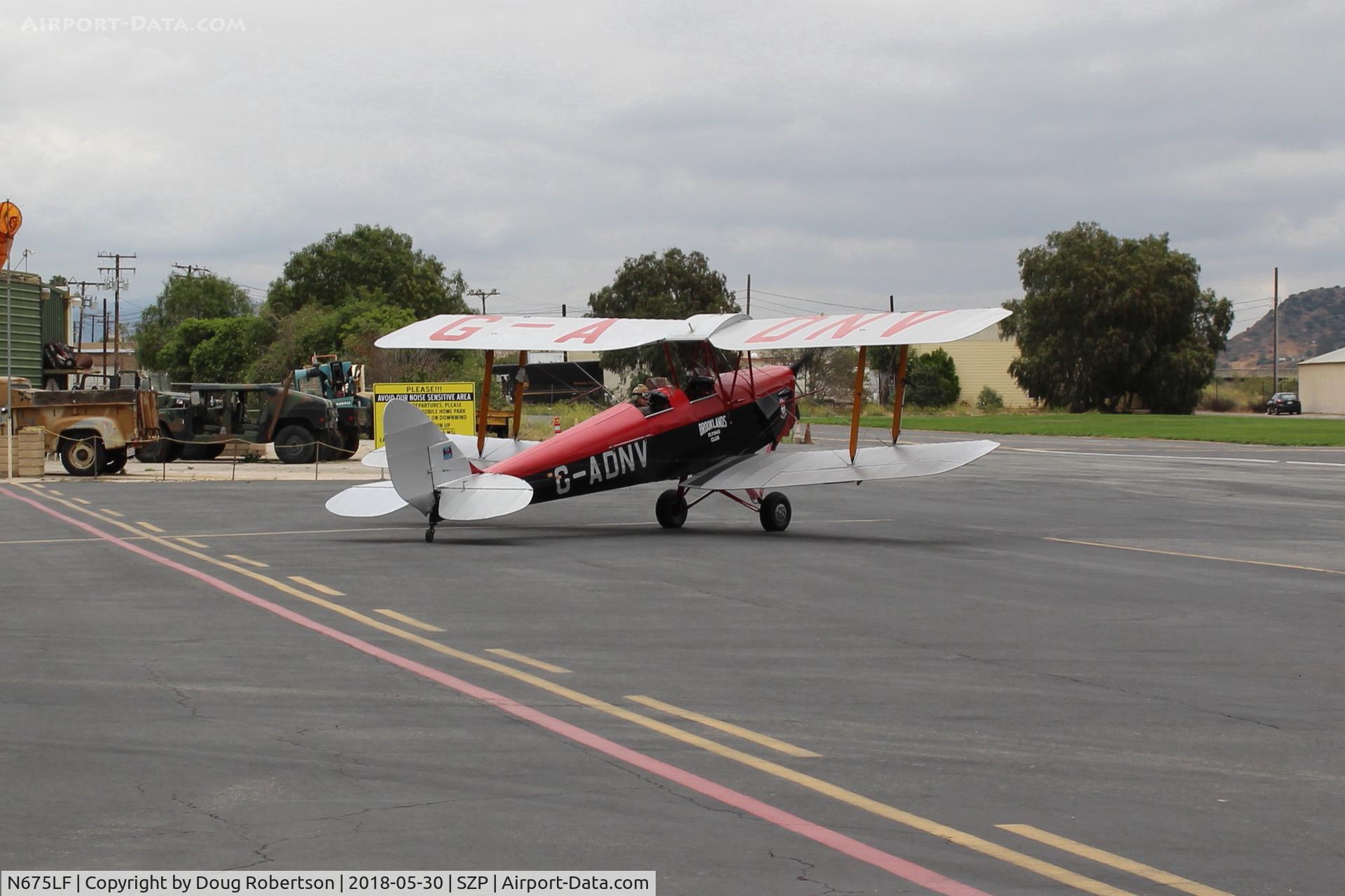 N675LF, 1944 De Havilland DH-82A Tiger Moth II C/N 86572, 1944 De HAVILLAND DH-82A TIGER MOTH II, holding short Rwy 22