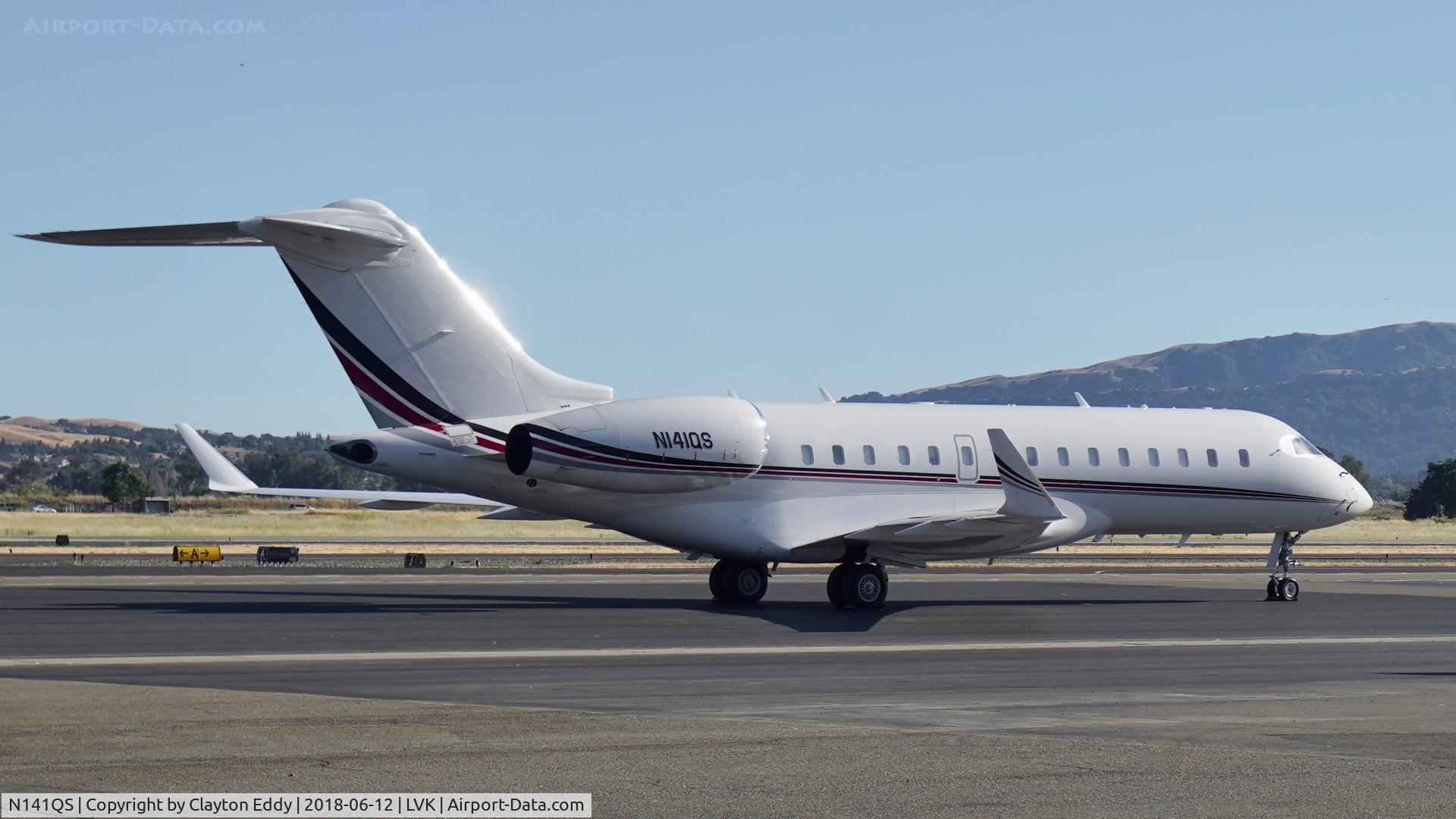 N141QS, 2012 Bombardier BD-700-1A10 Global 6000 C/N 9479, Livermore Airport California 2018.