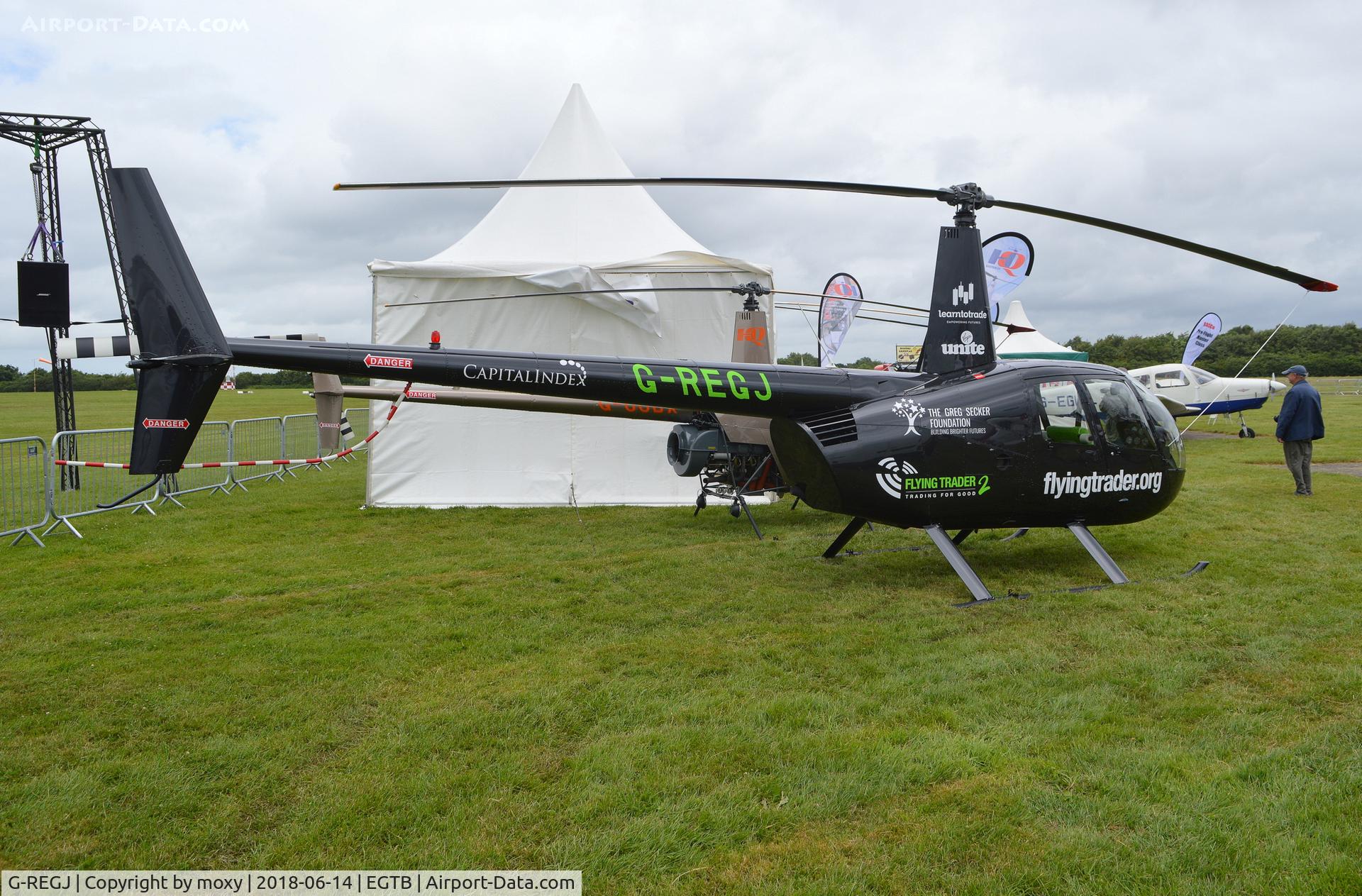 G-REGJ, 2003 Robinson R44 Raven II C/N 10235, Robinson R44 Raven II at Wycombe Air Park.