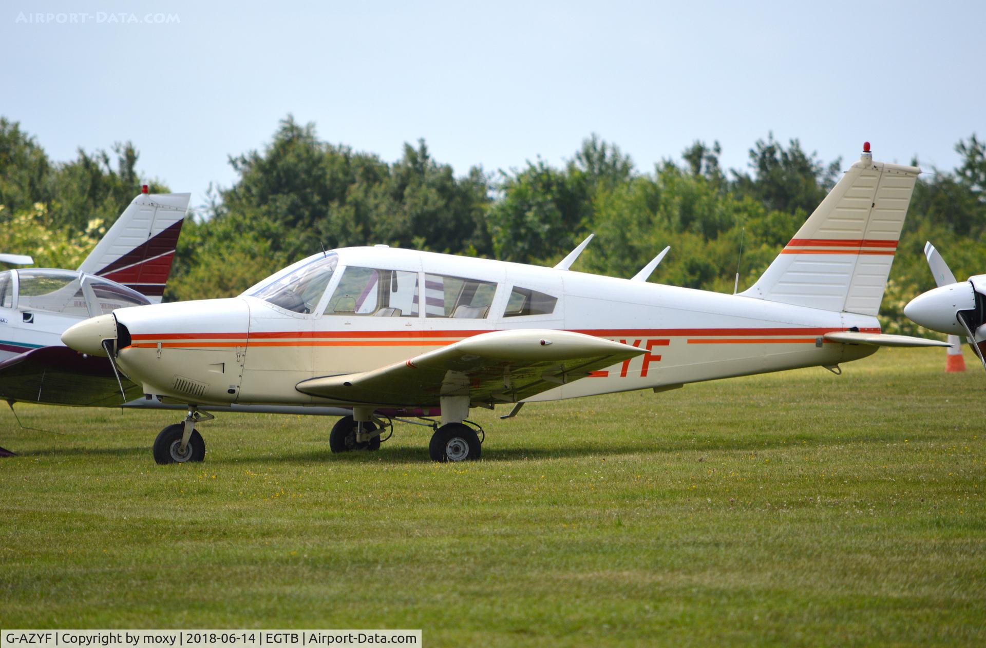 G-AZYF, 1968 Piper PA-28-180 Cherokee C/N 28-5227, Piper PA-28-180 Cherokee at Wycombe Air Park.