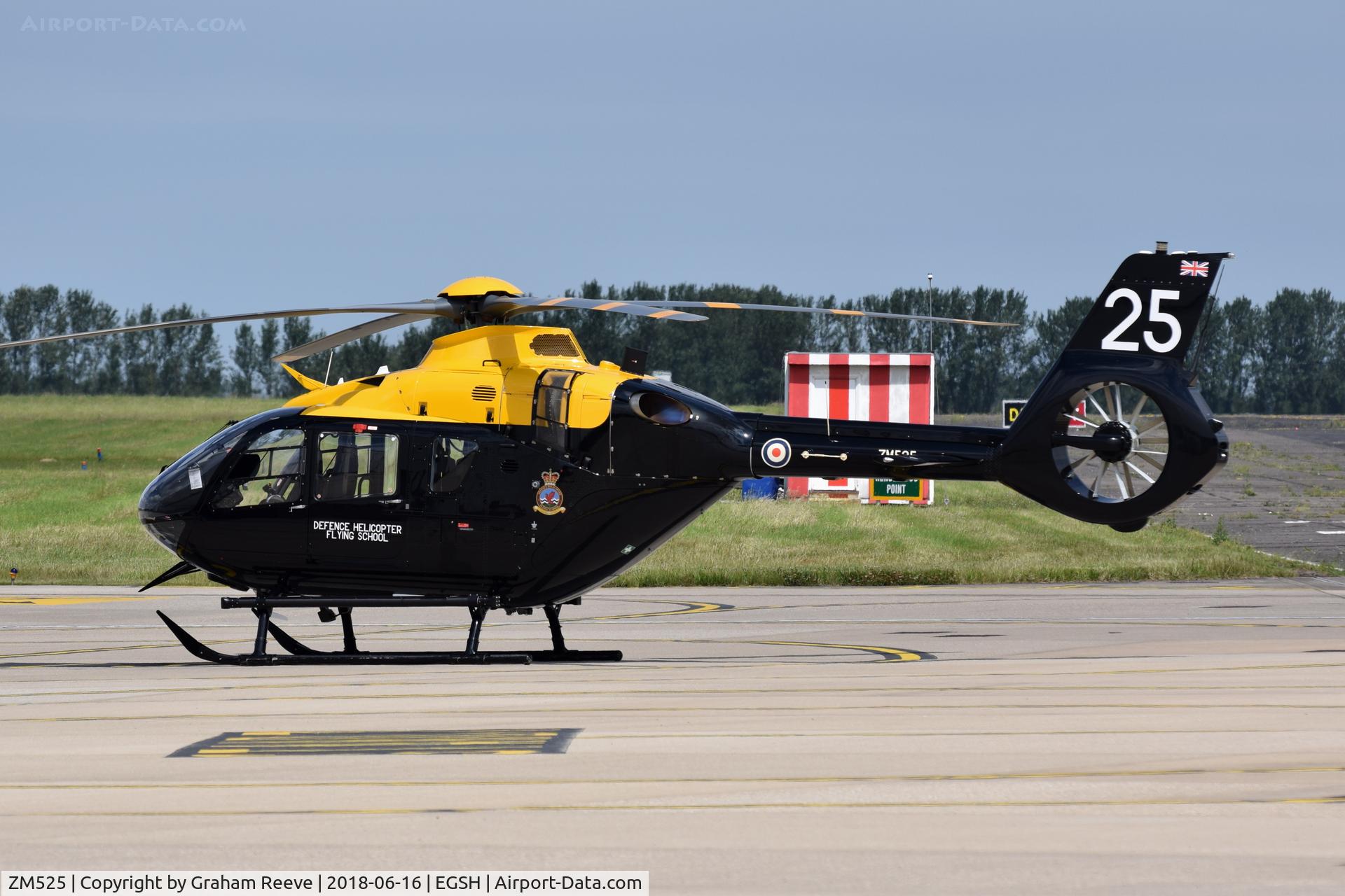 ZM525, 2017 Airbus Helicopters Juno HT.1 (EC-135T-3H) C/N 2031, Parked at Norwich.