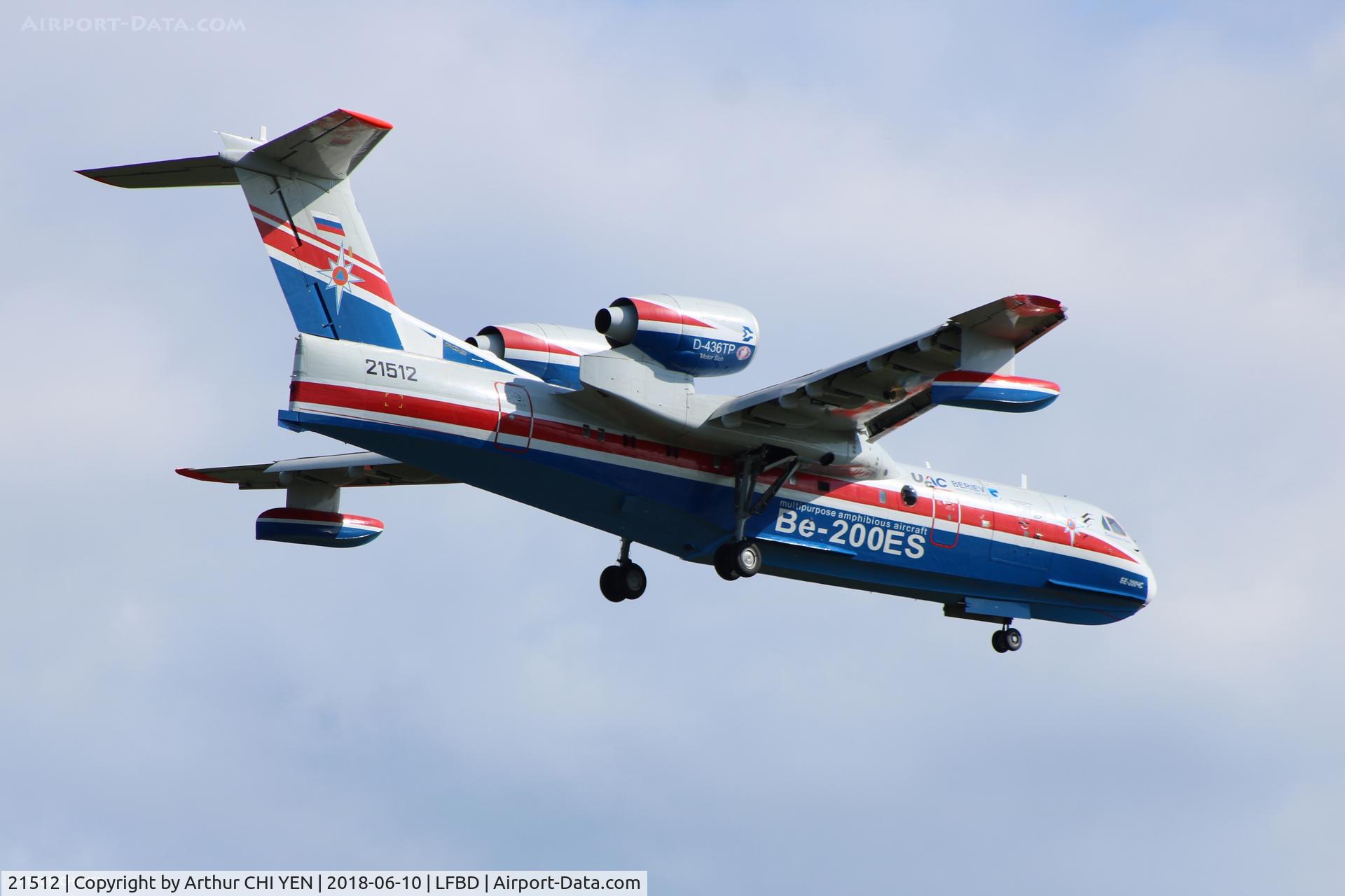 21512, 2002 Beriev Be-200ChS C/N 7682000003, Beriev coming back from Biscarrosse.