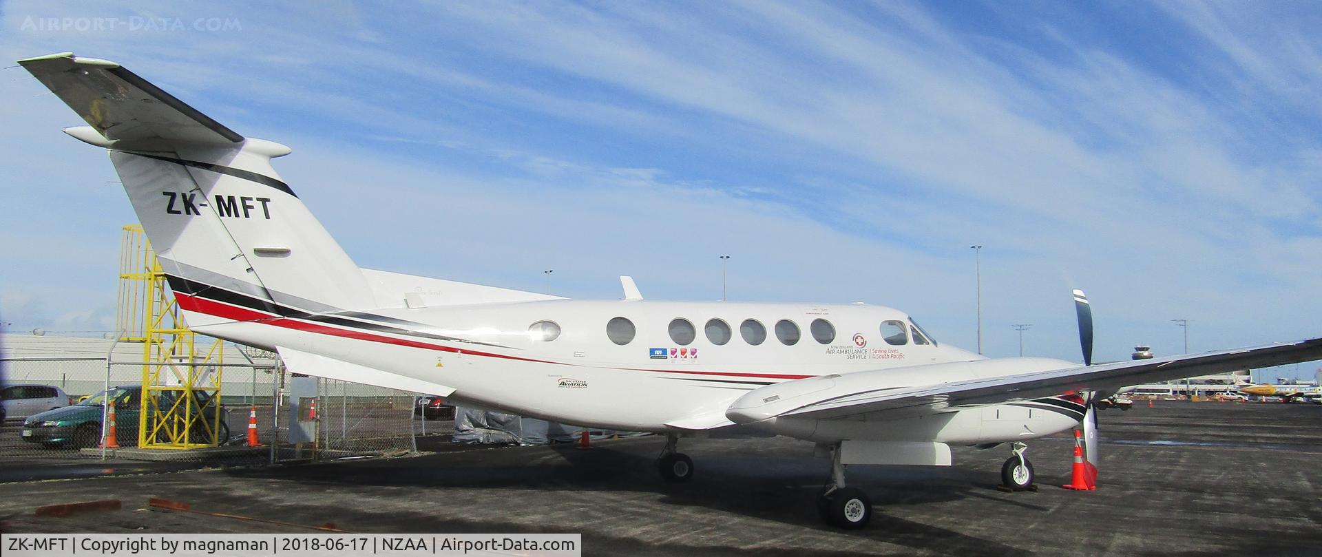 ZK-MFT, 1988 Beechcraft B200 King Air C/N BB-1298, on apron at AKL