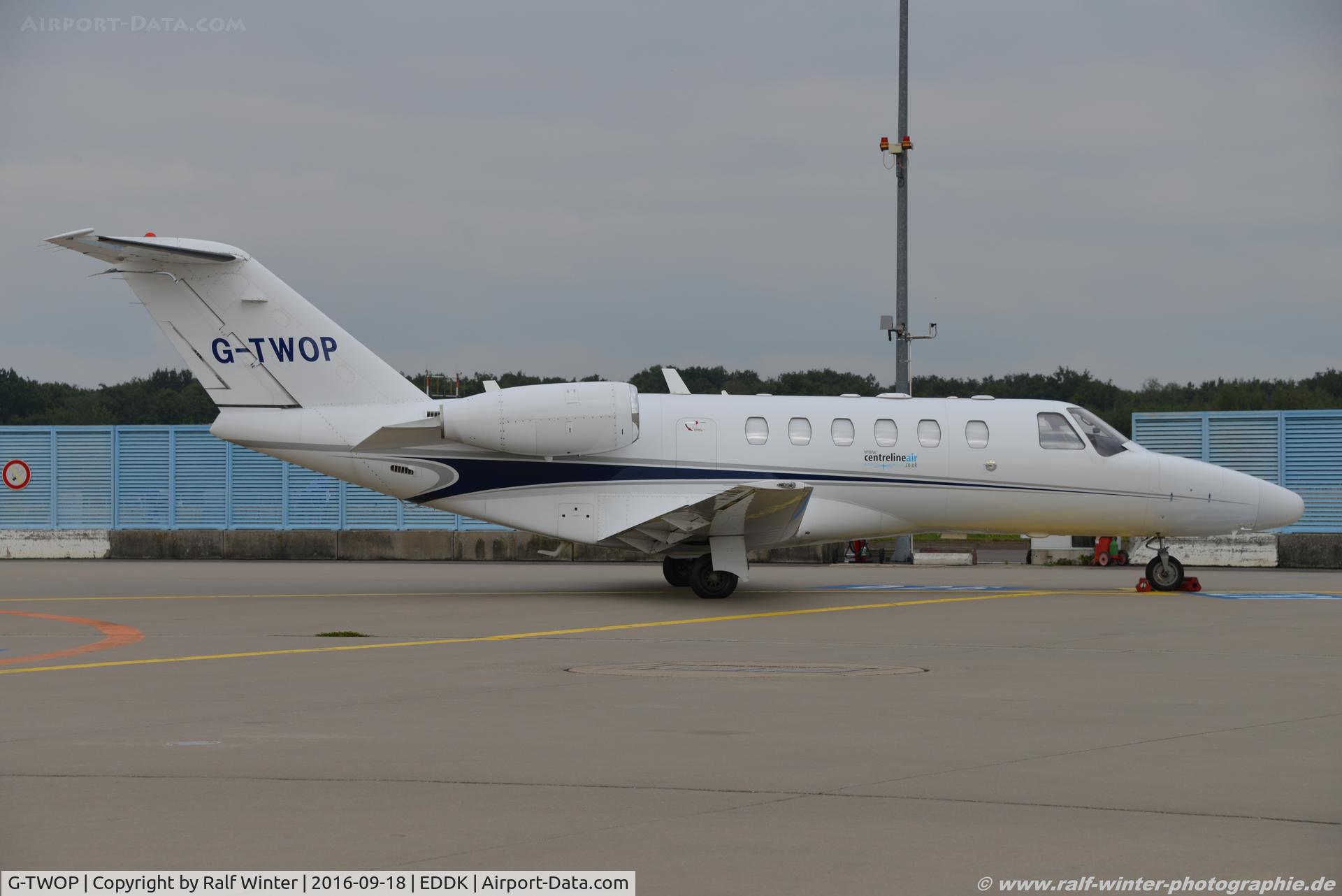 G-TWOP, 2008 Cessna 525A CitationJet CJ2+ C/N 525A-0397, Cessna 525A CitationJet CJ2+ - CLF Centreline Air Charter Ltd. - 525A0397 - G-TWOP - 18.09.2016 - CGN