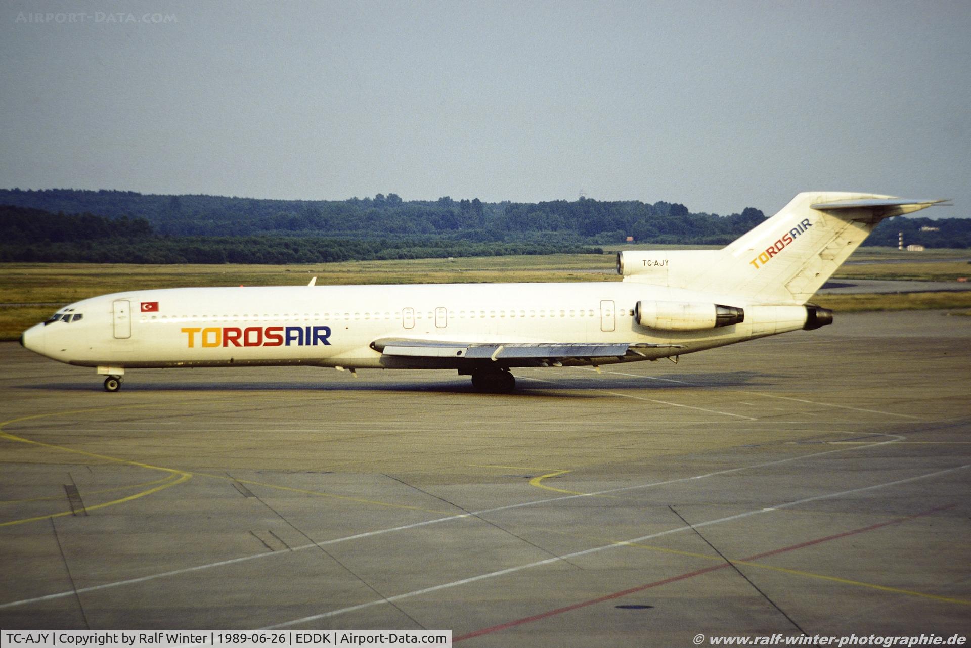TC-AJY, 1968 Boeing 727-291 C/N 19993, Boeing 727-291 - LN TAU Torosair - 19993 - TC-AJY - 26.06.1989 - CGN