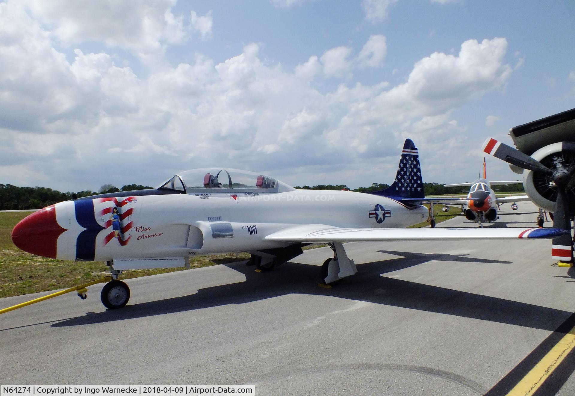 N64274, 1957 Lockheed T-33A Shooting Star C/N 57-0569 (580-1219), Lockheed T-33A at the VAC Warbird Museum, Titusville FL