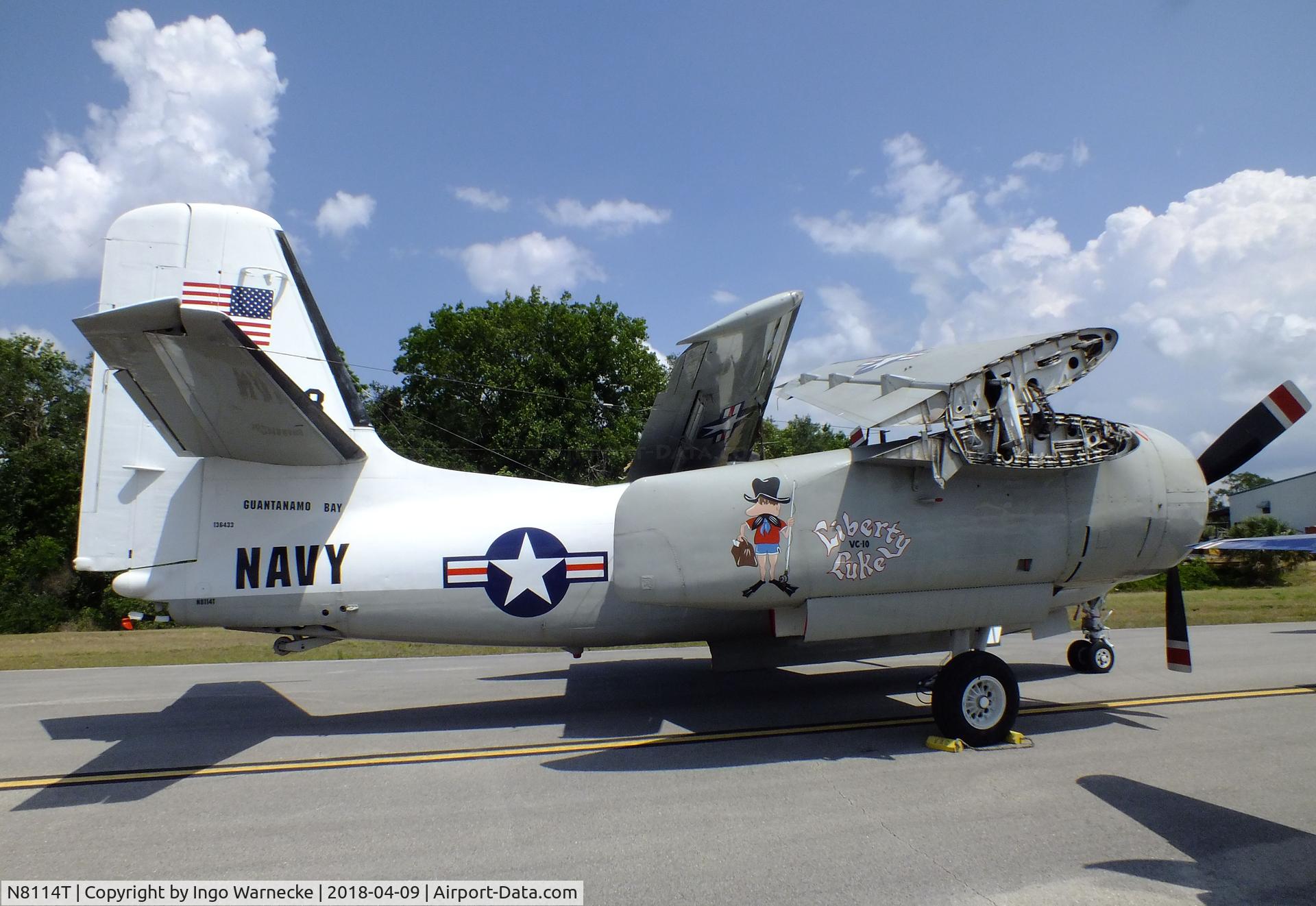 N8114T, 1956 Grumman S2F-1 Tracker C/N 342, Grumman S2F-1 Tracker at the VAC Warbird Museum, Titusville FL