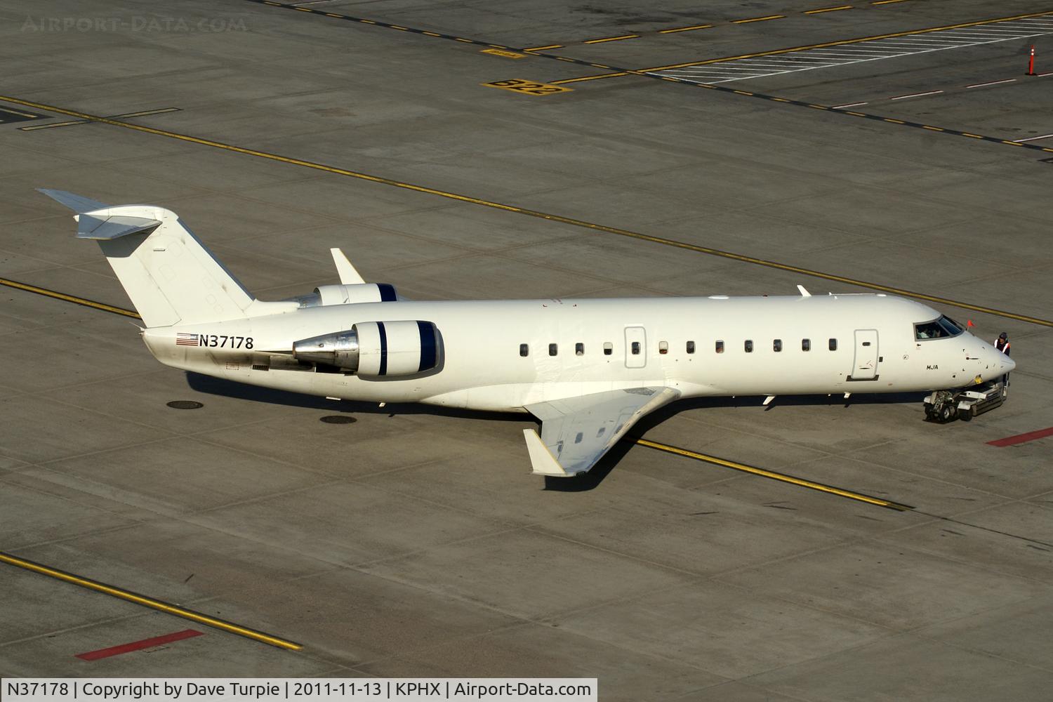 N37178, 1997 Canadair CRJ-200LR (CL-600-2B19) C/N 7178, Owned and flown by Mesa Airlines. WFU. Formerly in US Airways and America West colors.