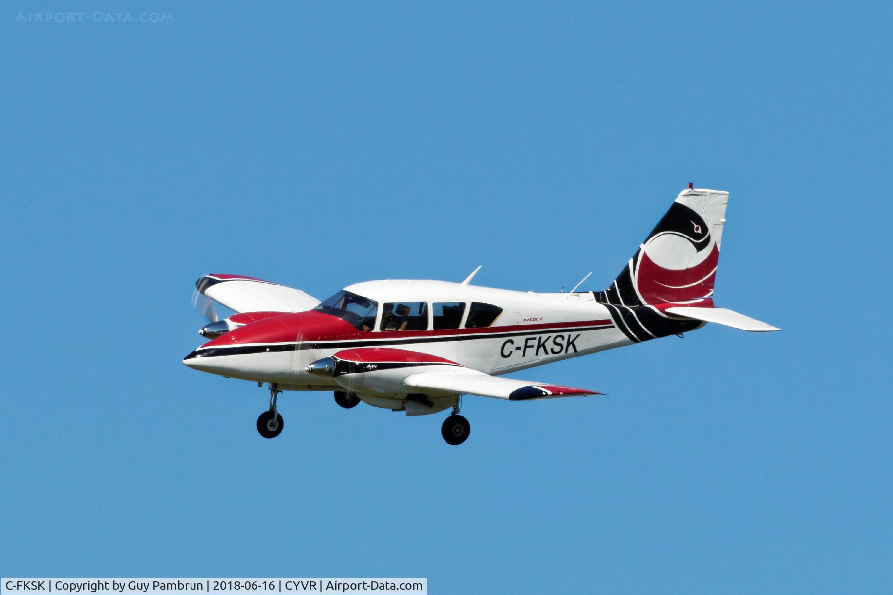 C-FKSK, 1970 Piper PA-23-250 Aztec C/N 27-4589, Landing on 26L