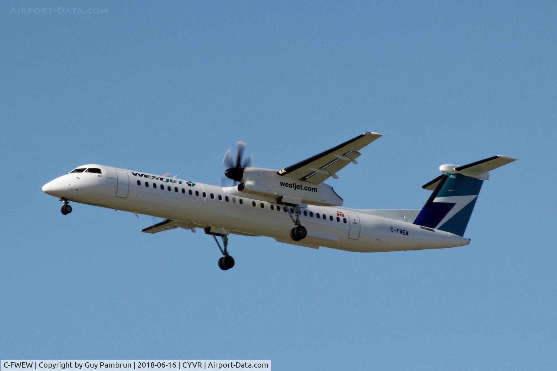 C-FWEW, 2016 Bombardier DHC-8-402 Dash 8 C/N 4543, Landing on 26R