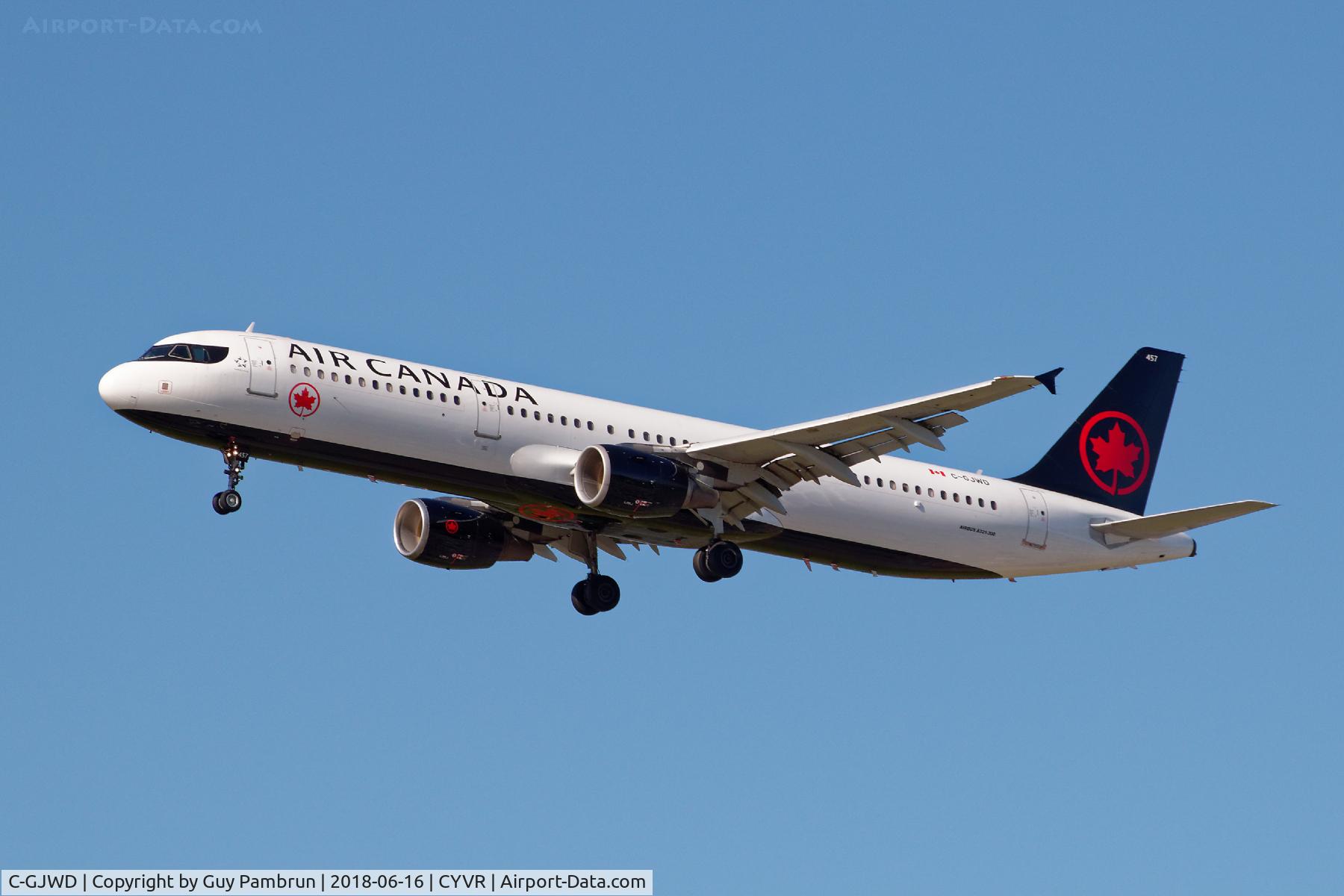 C-GJWD, 2002 Airbus A321-211 C/N 1748, Landing on 26R