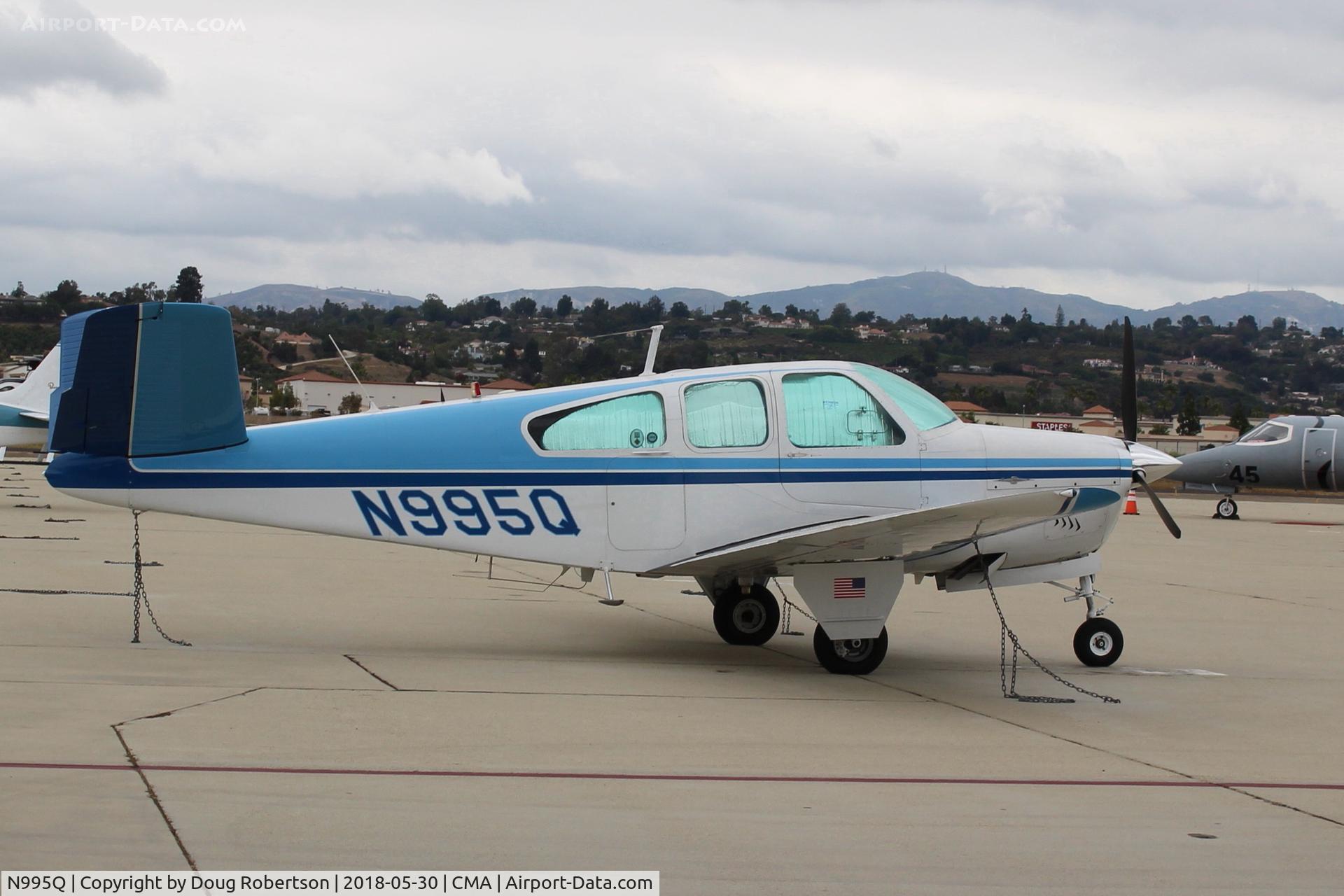 N995Q, 1961 Beech N35 Bonanza C/N D-6816, 1961 Beech N35 BONANZA, Continental IO-470-N 260 Hp