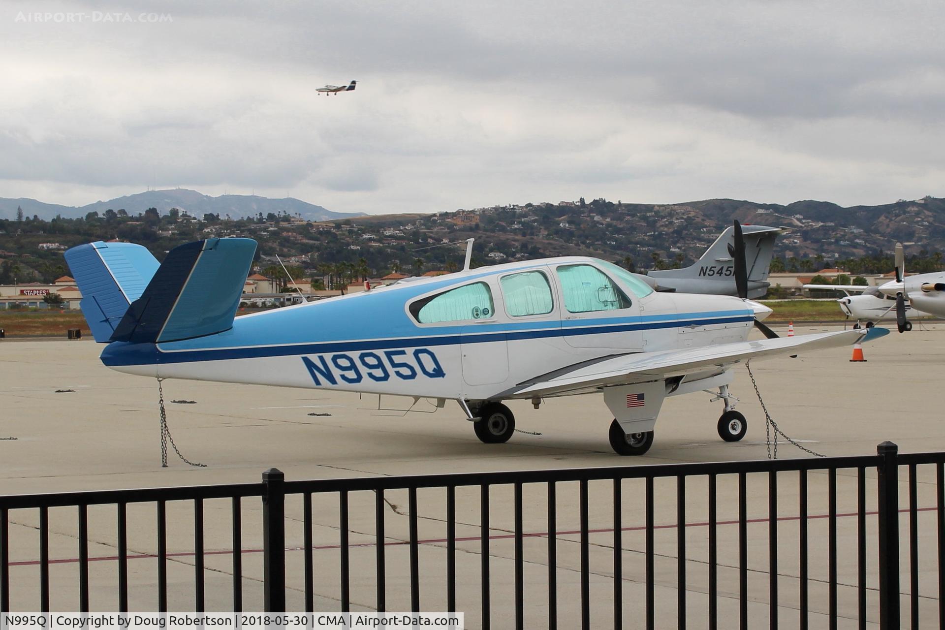 N995Q, 1961 Beech N35 Bonanza C/N D-6816, 1961 Beech N35 BONANZA, Continental IO-470-N 260 Hp