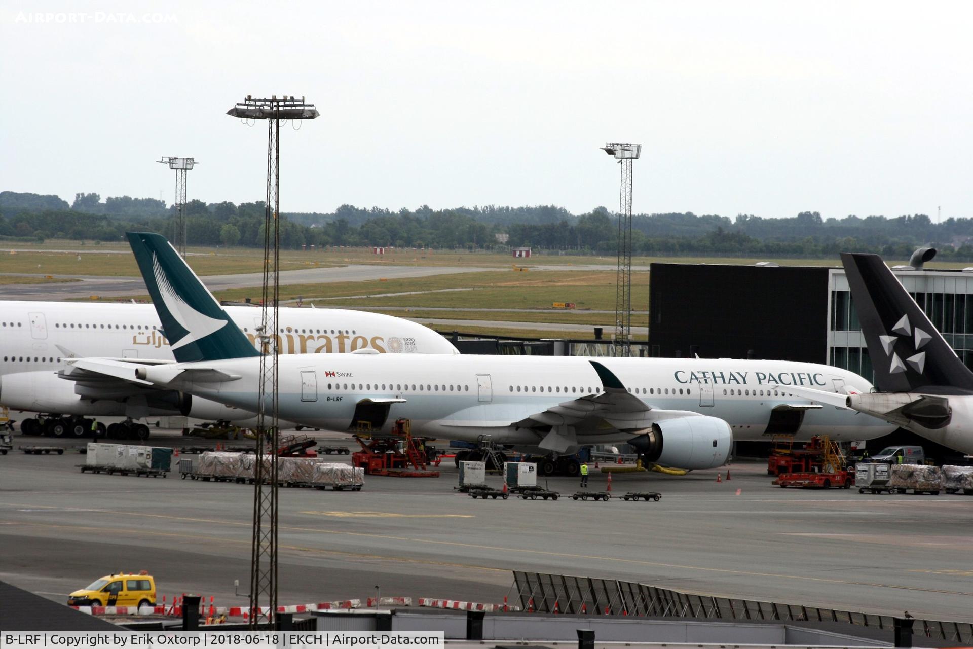 B-LRF, 2016 Airbus A350-941 C/N 046, BLRF at the gate in CPH