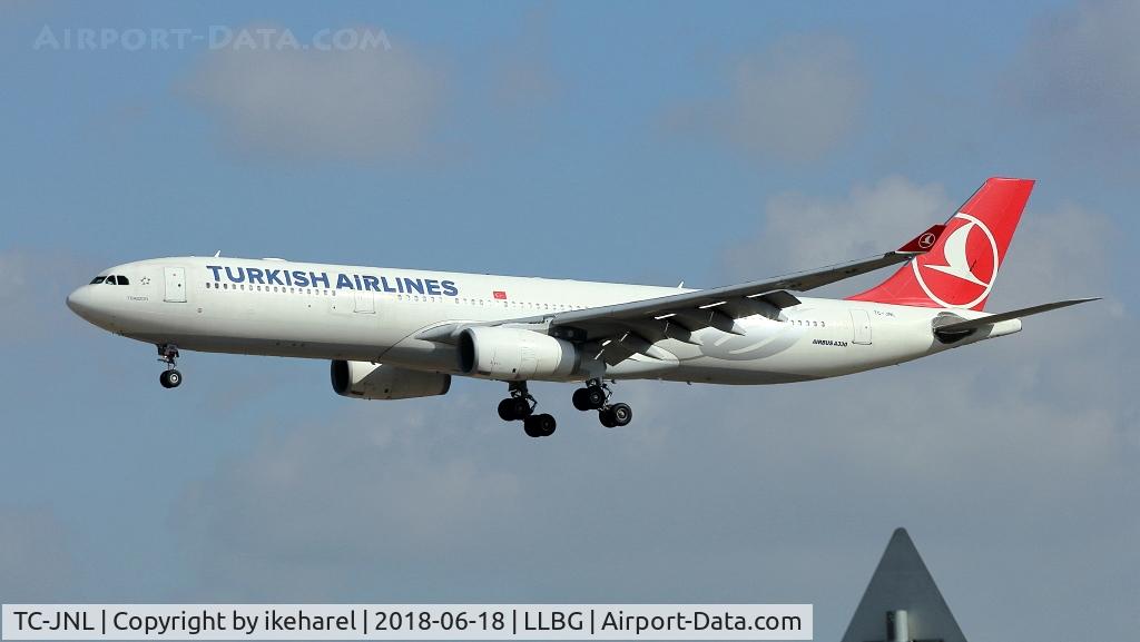 TC-JNL, 2010 Airbus A330-343X C/N 1204, Landing on runway 21.