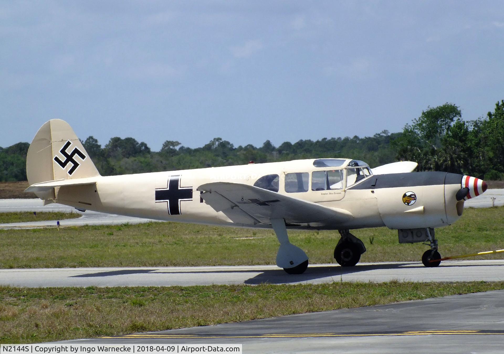 N2144S, Nord 1101 Noralpha C/N 32, Nord N.1101 Noralpha/Ramier (Me 208 with Renault engine) at the VAC Warbird Museum, Titusville FL
