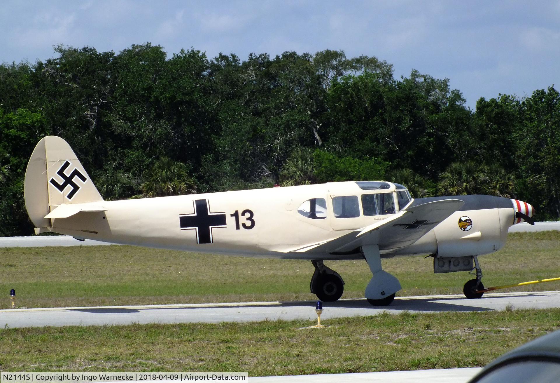 N2144S, Nord 1101 Noralpha C/N 32, Nord N.1101 Noralpha/Ramier (Me 208 with Renault engine) at the VAC Warbird Museum, Titusville FL