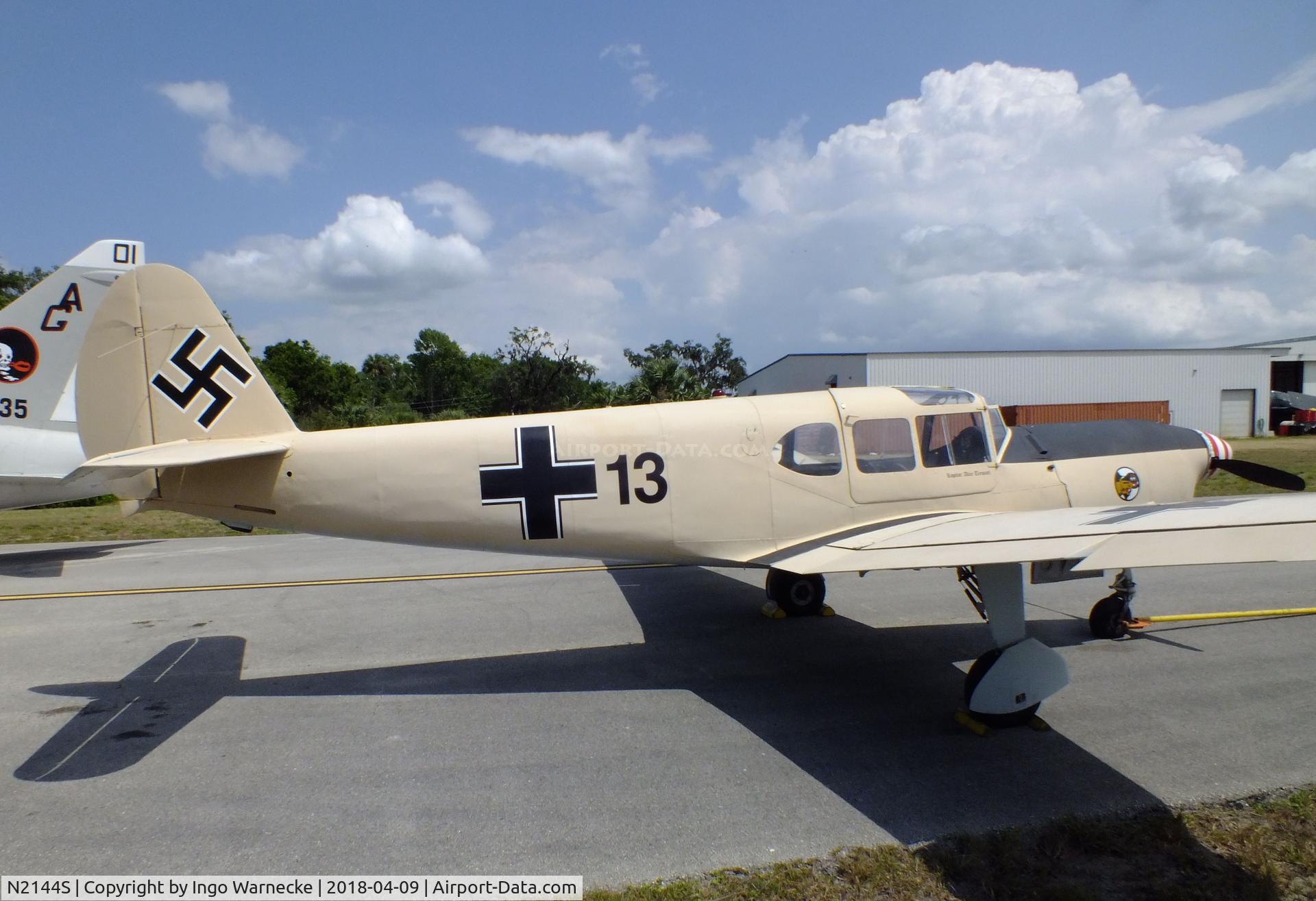 N2144S, Nord 1101 Noralpha C/N 32, Nord N.1101 Noralpha/Ramier (Me 208 with Renault engine) at the VAC Warbird Museum, Titusville FL