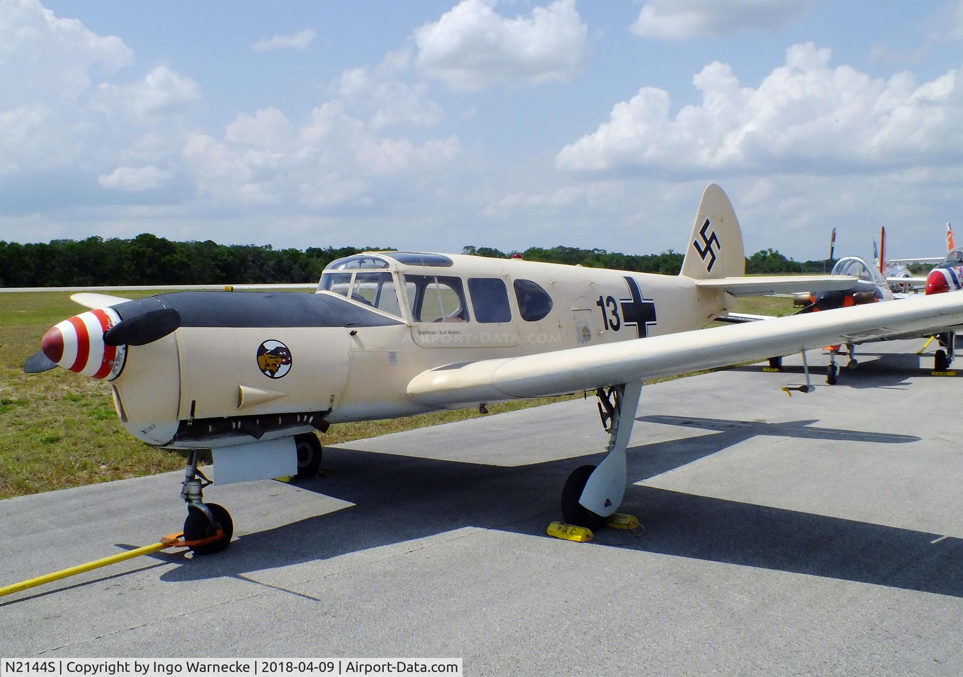 N2144S, Nord 1101 Noralpha C/N 32, Nord N.1101 Noralpha/Ramier (Me 208 with Renault engine) at the VAC Warbird Museum, Titusville FL