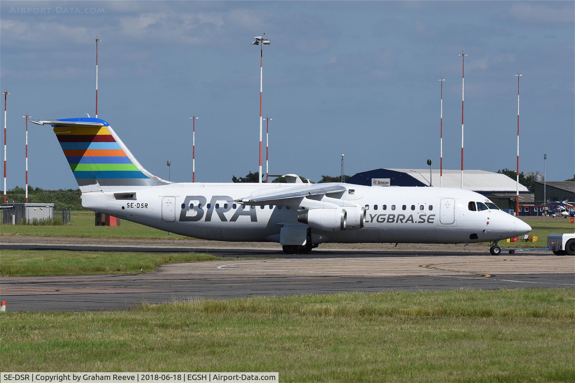 SE-DSR, 1994 British Aerospace Avro 146-RJ100A C/N E3244, Undertow at Norwich.