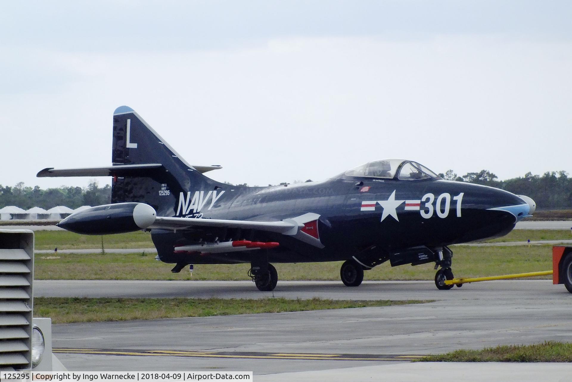 125295, Grumman F9F-5 Panther C/N Not found 125295, Grumman F9F-5 Panther at the VAC Warbird Museum, Titusville FL