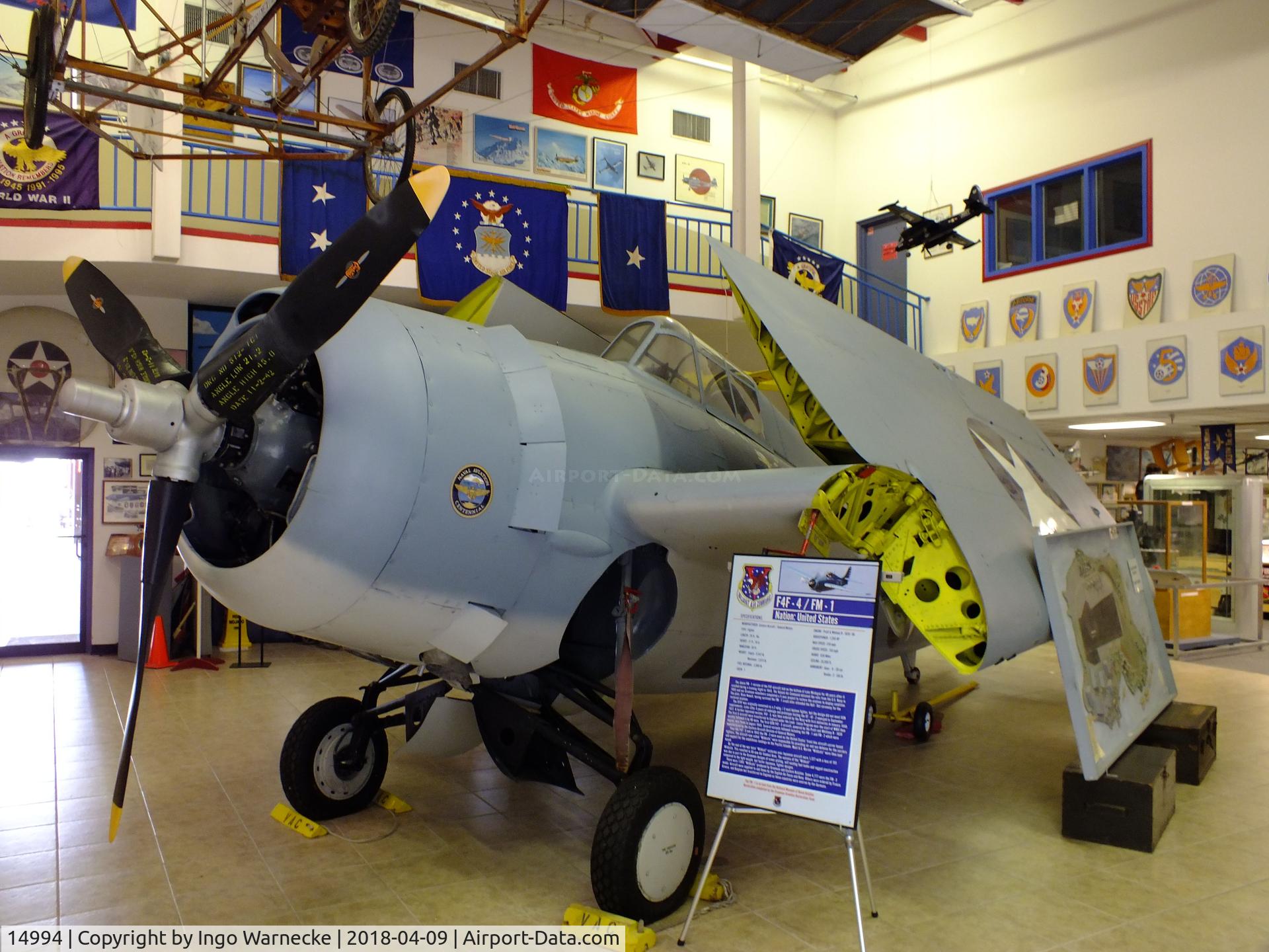 14994, General Motors (Grumman) FM-1 Wildcat C/N Not found 14994, Grumman (General Motors) FM-1 (F4F) Wildcat at the VAC Warbird Museum, Titusville FL