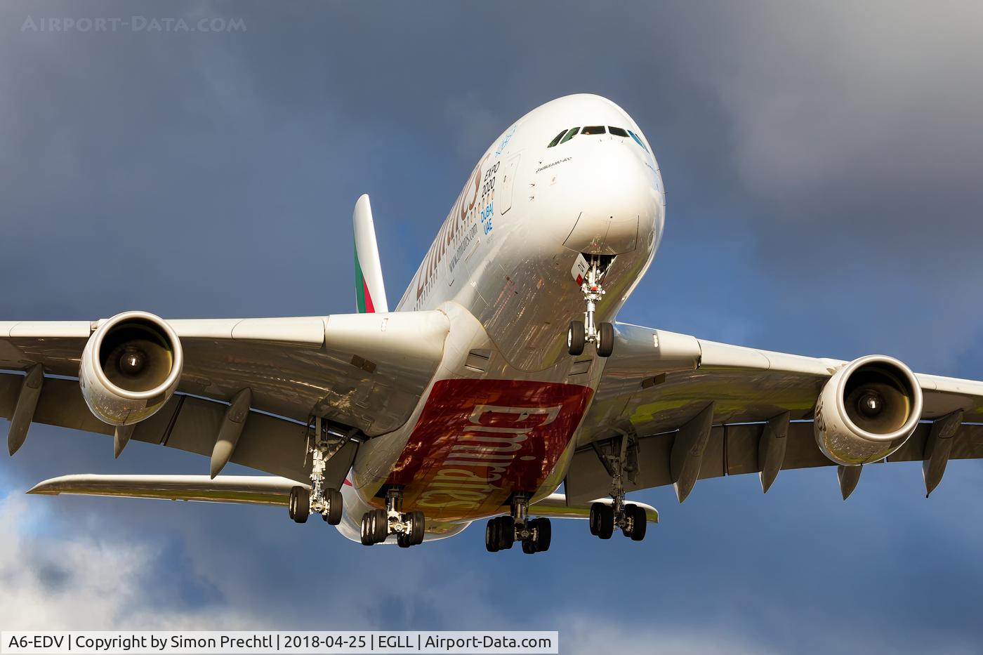 A6-EDV, 2011 Airbus A380-861 C/N 101, A6-EDV @ London-Heathrow Intl. Airport