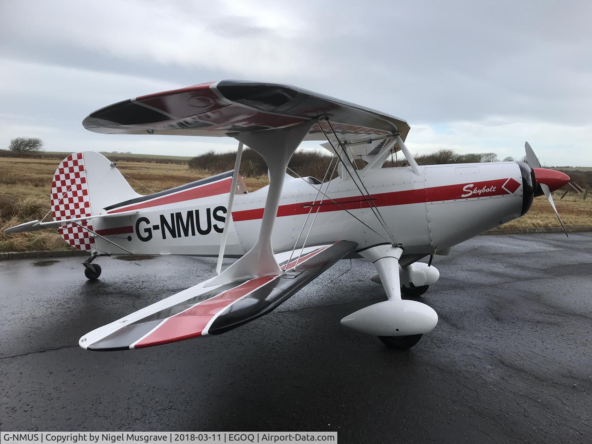 G-NMUS, 2015 Steen Skybolt C/N BZ-2015, SKYBOLT at RAF MONA after import from south Carolina