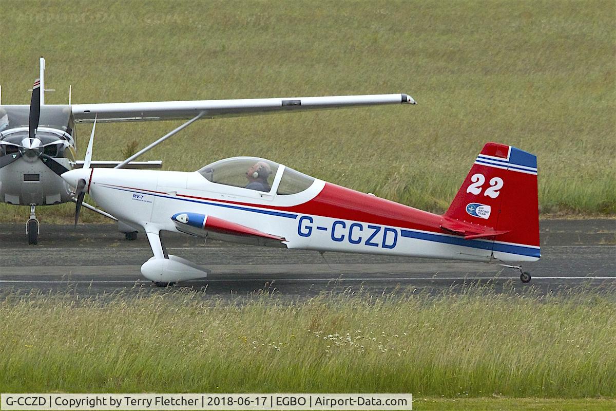 G-CCZD, 2004 Vans RV-7 C/N PFA 323-14087, Participating in 2018 Project Propellor at Wolverhampton Halfpenny Green Airport