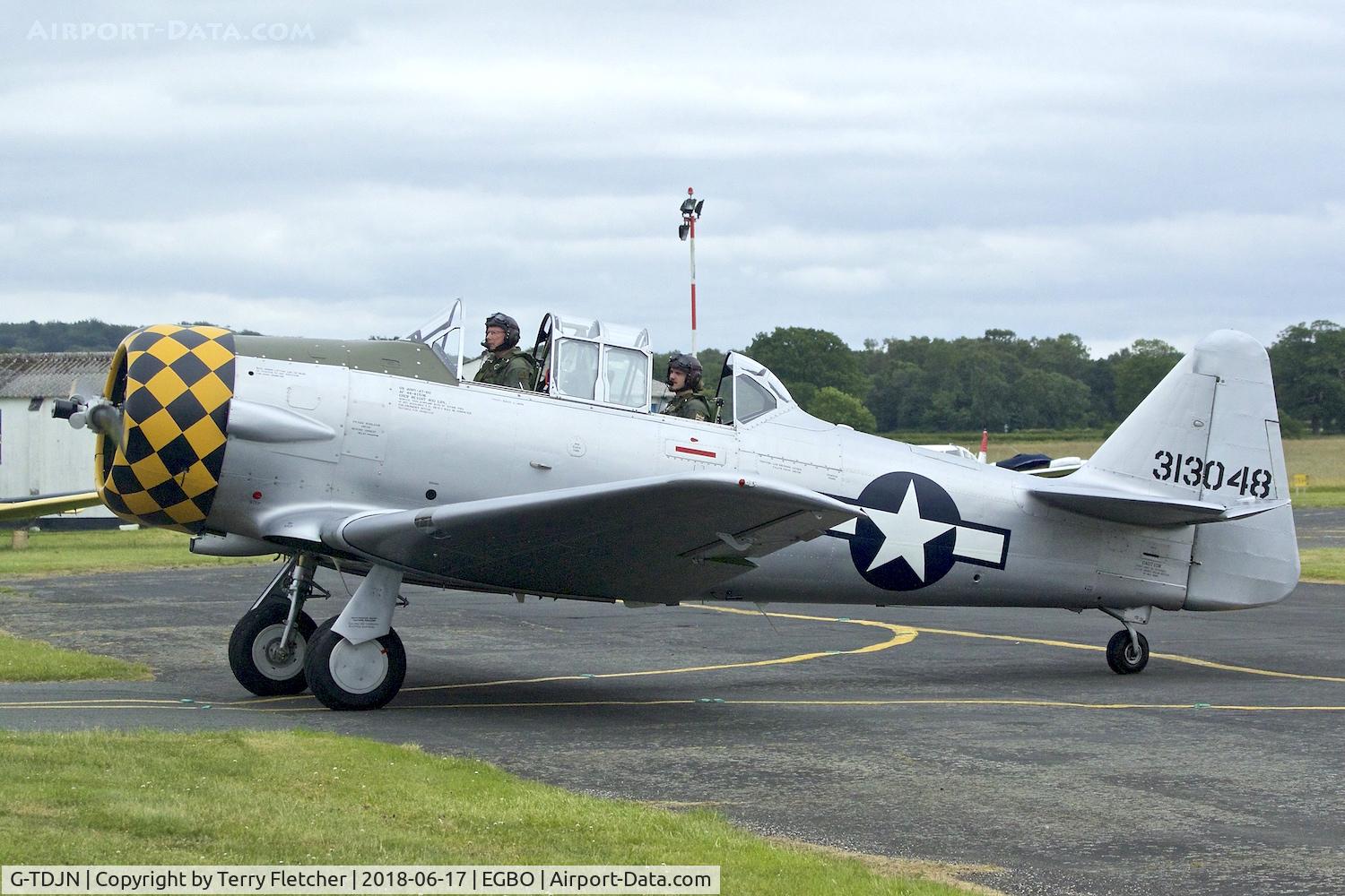 G-TDJN, 1944 North American AT-6D Texan C/N 121-42228, Participating in 2018 Project Propellor at Wolverhampton Halfpenny Green Airport