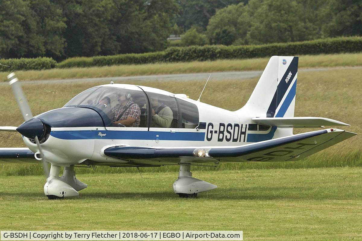 G-BSDH, 1990 Robin DR-400-180 Regent Regent C/N 1980, Participating in 2018 Project Propellor at Wolverhampton Halfpenny Green Airport