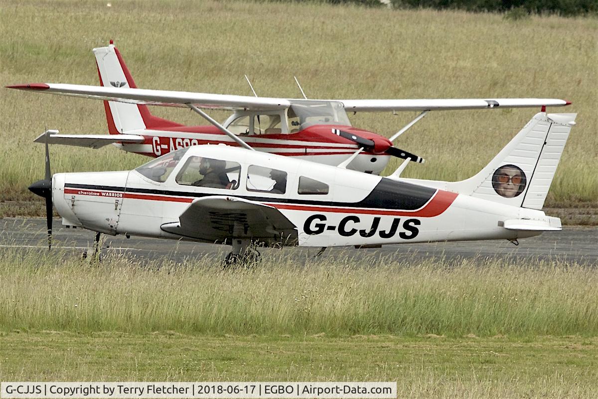 G-CJJS, 1976 Piper PA-28-151 Cherokee Warrior C/N 28-7615377, Participating in 2018 Project Propellor at Wolverhampton Halfpenny Green Airport