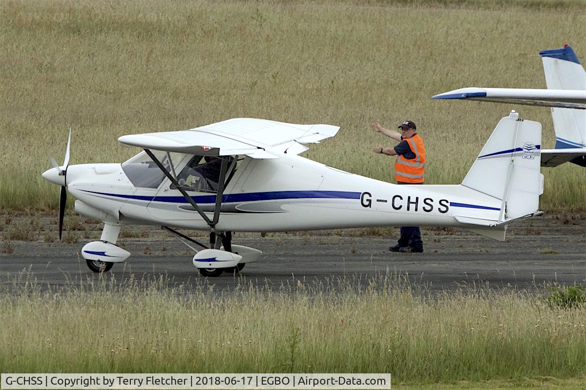G-CHSS, 2012 Comco Ikarus C42 FB80 Bravo C/N 1209-7224, Participating in 2018 Project Propellor at Wolverhampton Halfpenny Green Airport