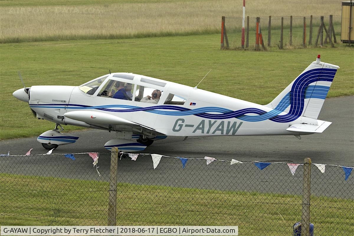 G-AYAW, 1970 Piper PA-28-180 Cherokee C/N 28-5805, Participating in 2018 Project Propellor at Wolverhampton Halfpenny Green Airport