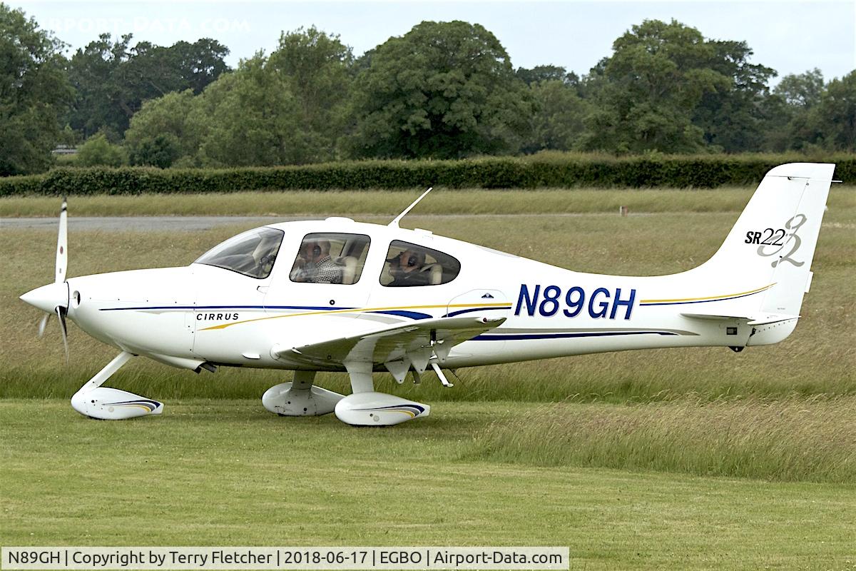 N89GH, 2004 Cirrus SR22 G2 C/N 1178, Participating in 2018 Project Propellor at Wolverhampton Halfpenny Green Airport