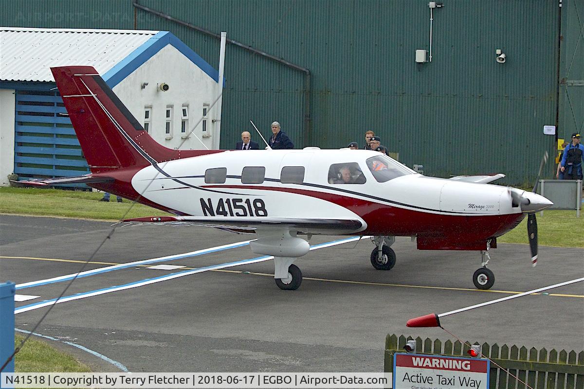 N41518, 2000 Piper PA-46-350P Malibu Mirage C/N 46-36302, Participating in 2018 Project Propellor at Wolverhampton Halfpenny Green Airport