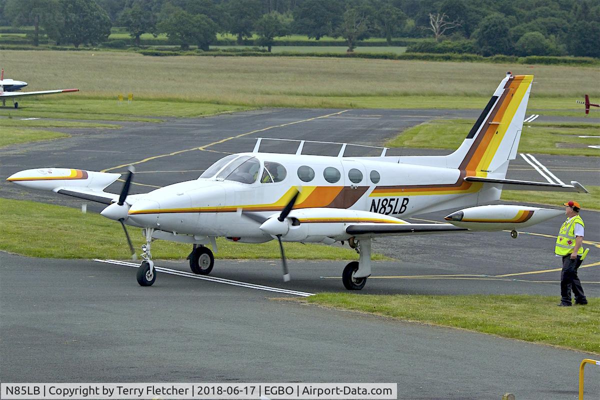N85LB, 1978 Cessna 340A C/N 340A0486, Participating in 2018 Project Propellor at Wolverhampton Halfpenny Green Airport
